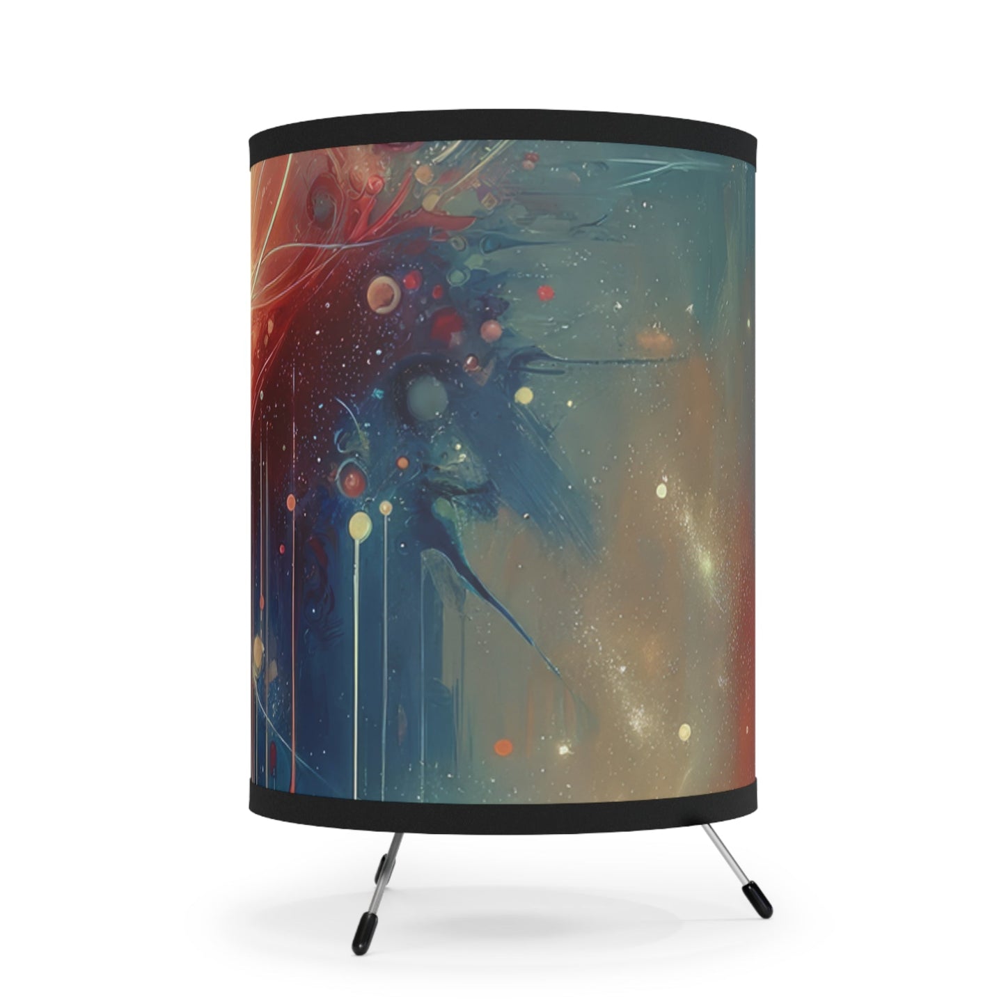 Transcendent Connection Beauty Tripod Lamp with High-Res Printed Shade, US\CA plug - ATUH.ART