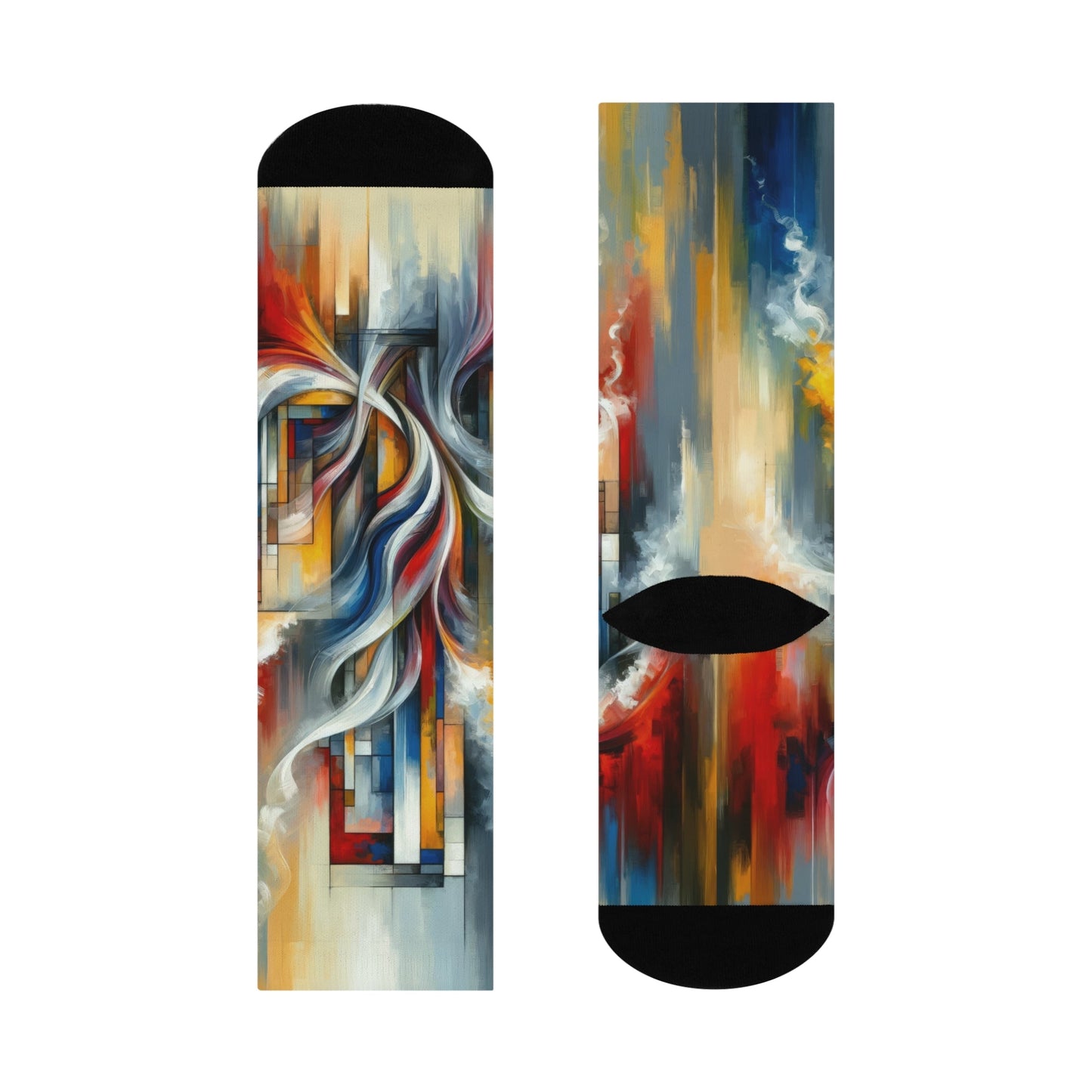 Transcending Abstract Limitations Cushioned Crew Socks - ATUH.ART
