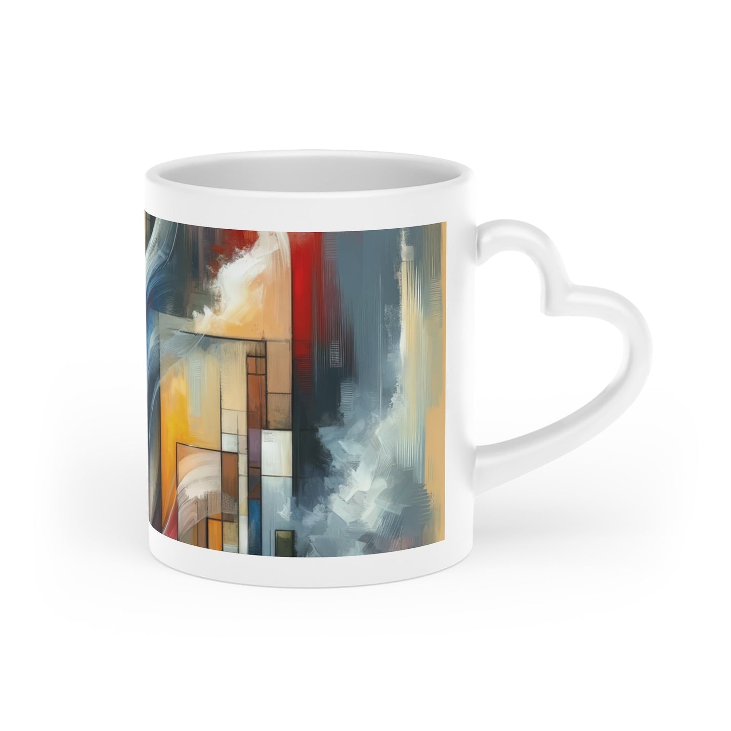 Transcending Abstract Limitations Heart-Shaped Mug - ATUH.ART