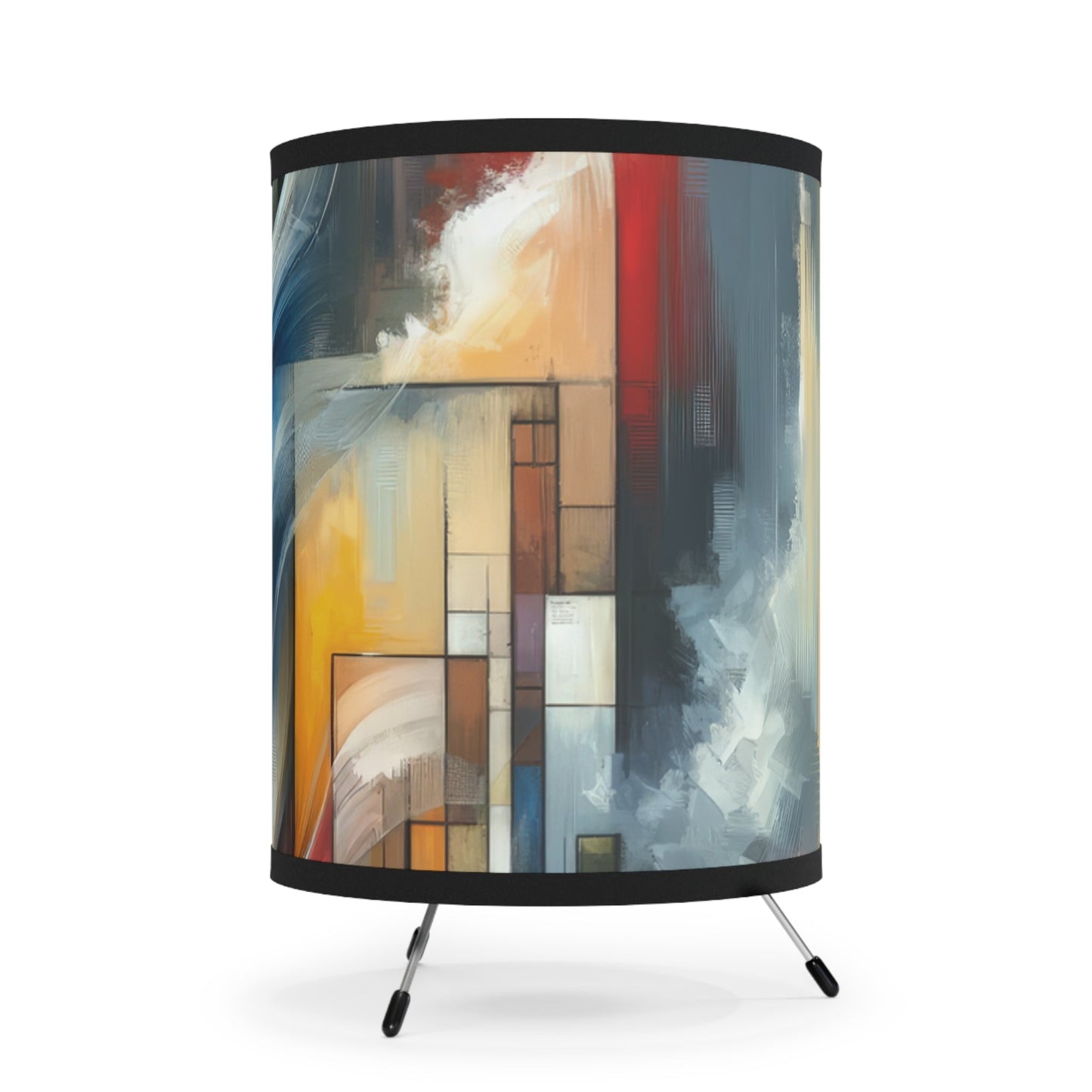Transcending Abstract Limitations Tripod Lamp with High-Res Printed Shade, US\CA plug - ATUH.ART
