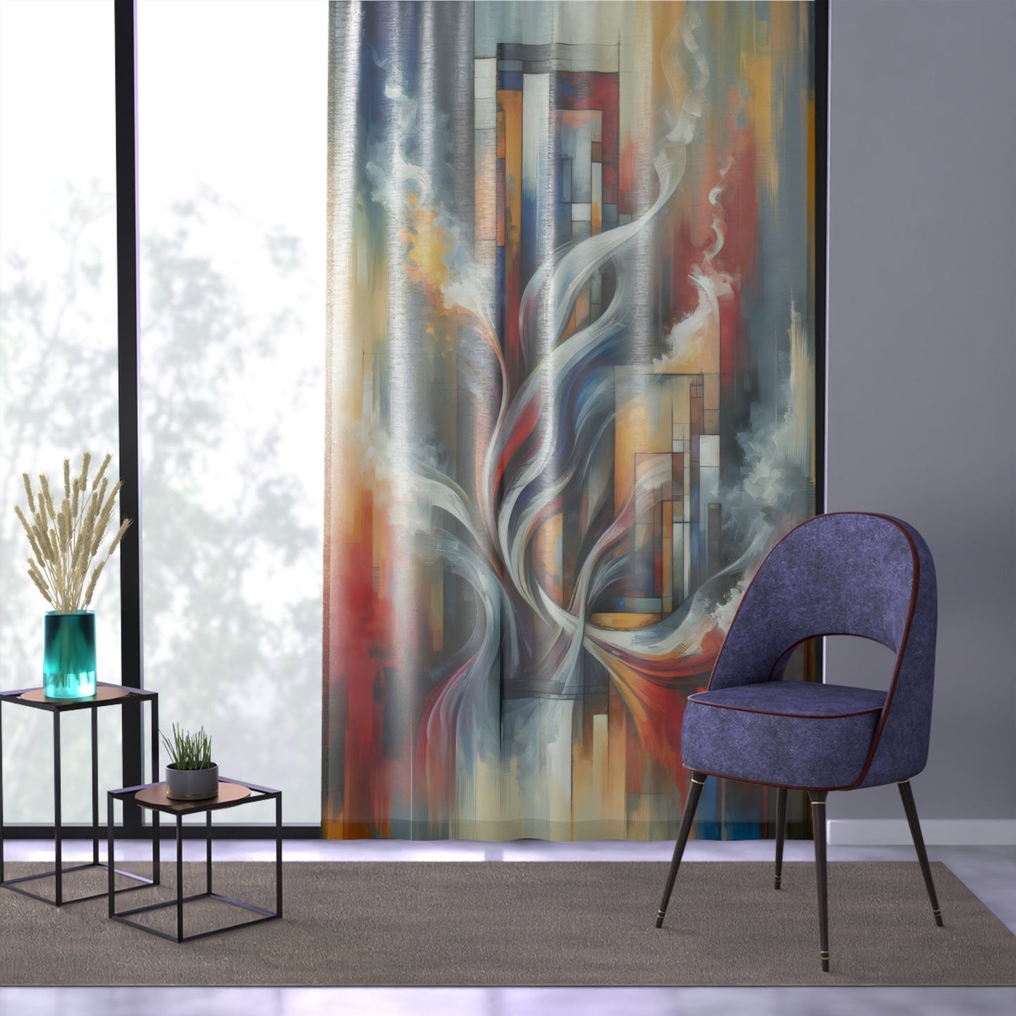 Transcending Abstract Limitations Window Curtain - ATUH.ART
