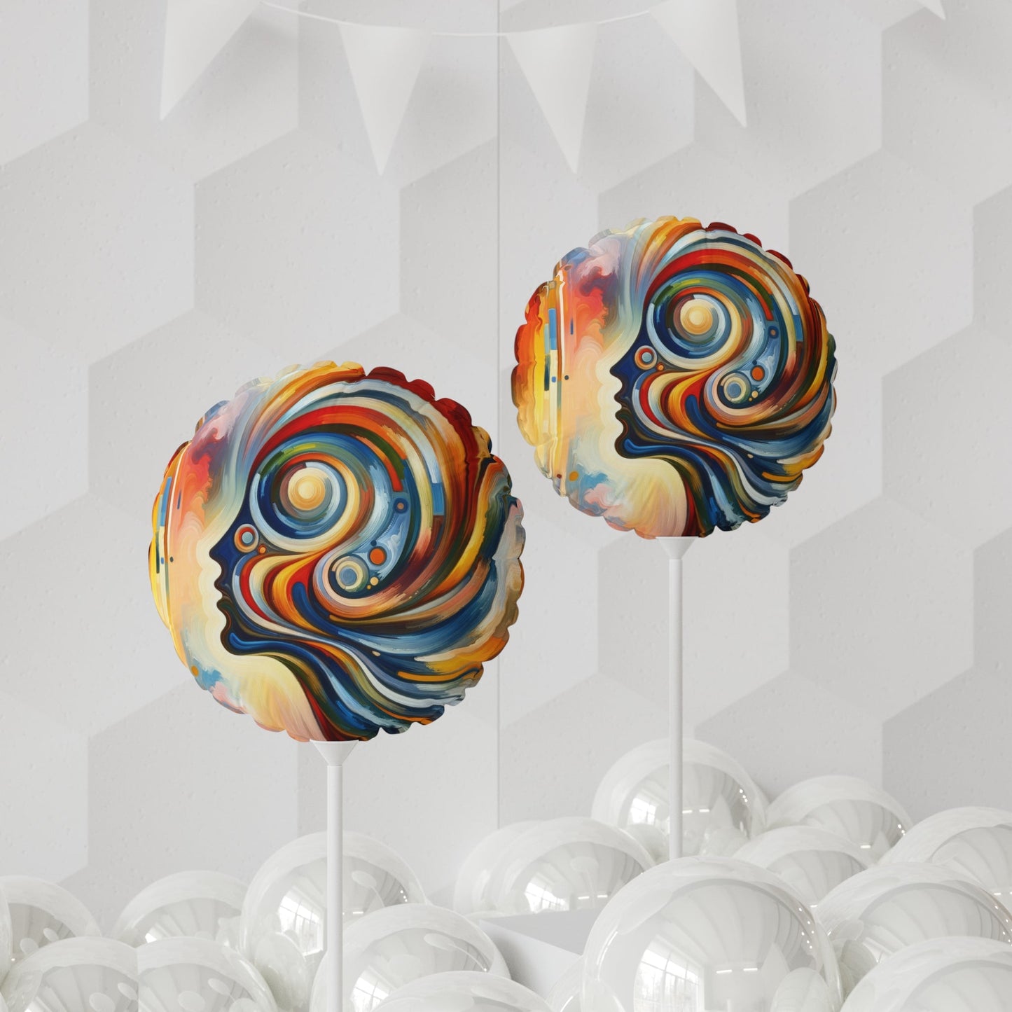 Transformative Harmonic Tachism Balloon (Round and Heart-shaped), 11" - ATUH.ART