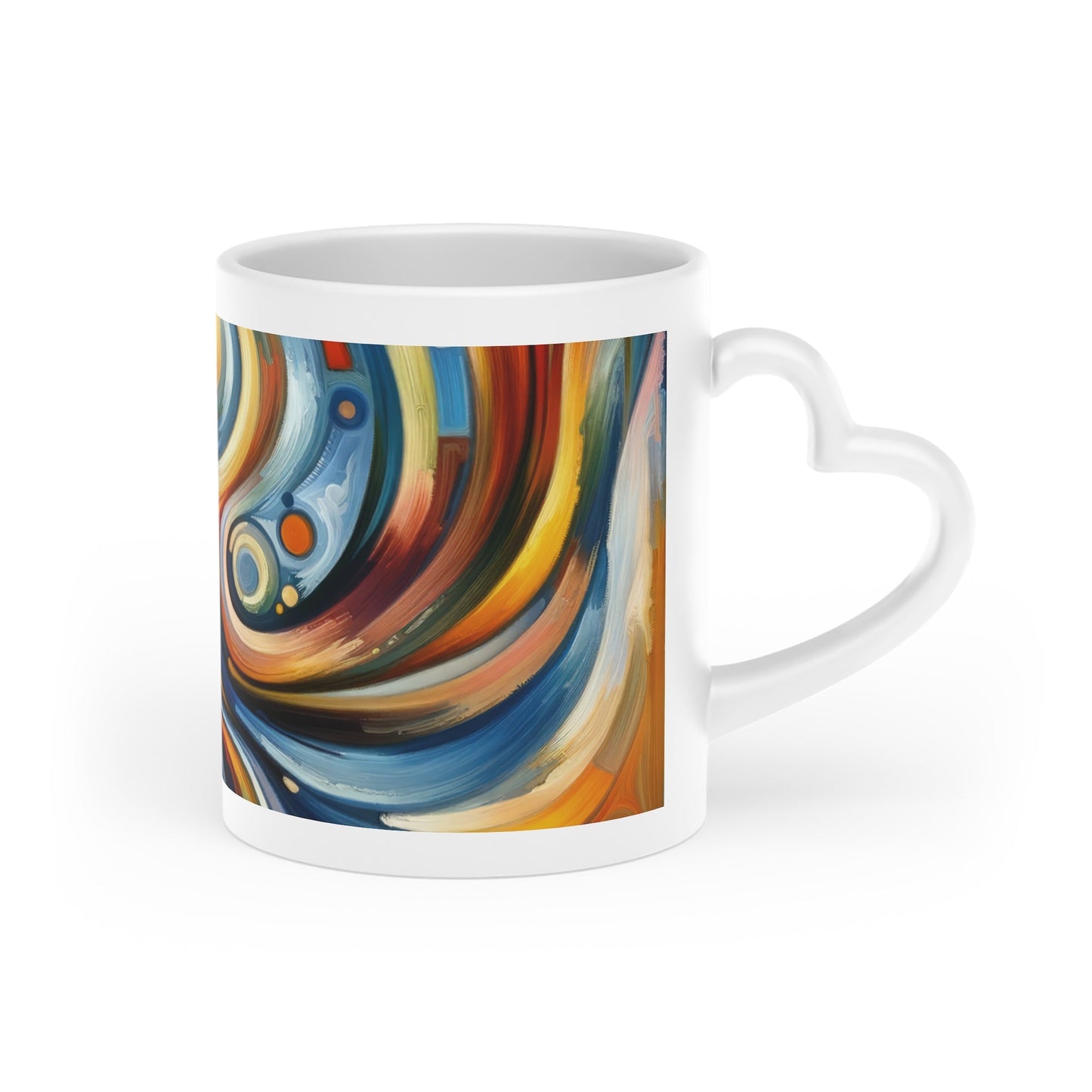Transformative Harmonic Tachism Heart-Shaped Mug - ATUH.ART
