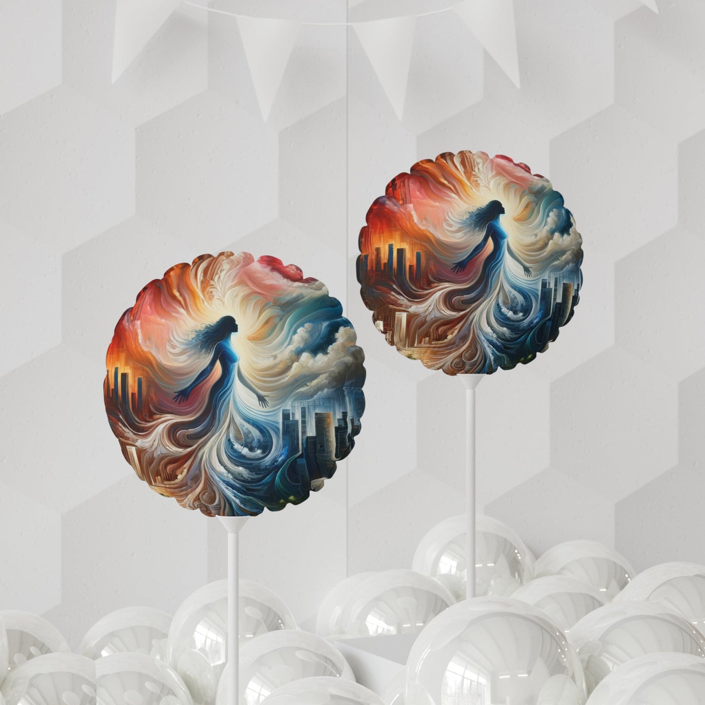 Transformative Tachism Emergence Balloon (Round and Heart-shaped), 11" - ATUH.ART