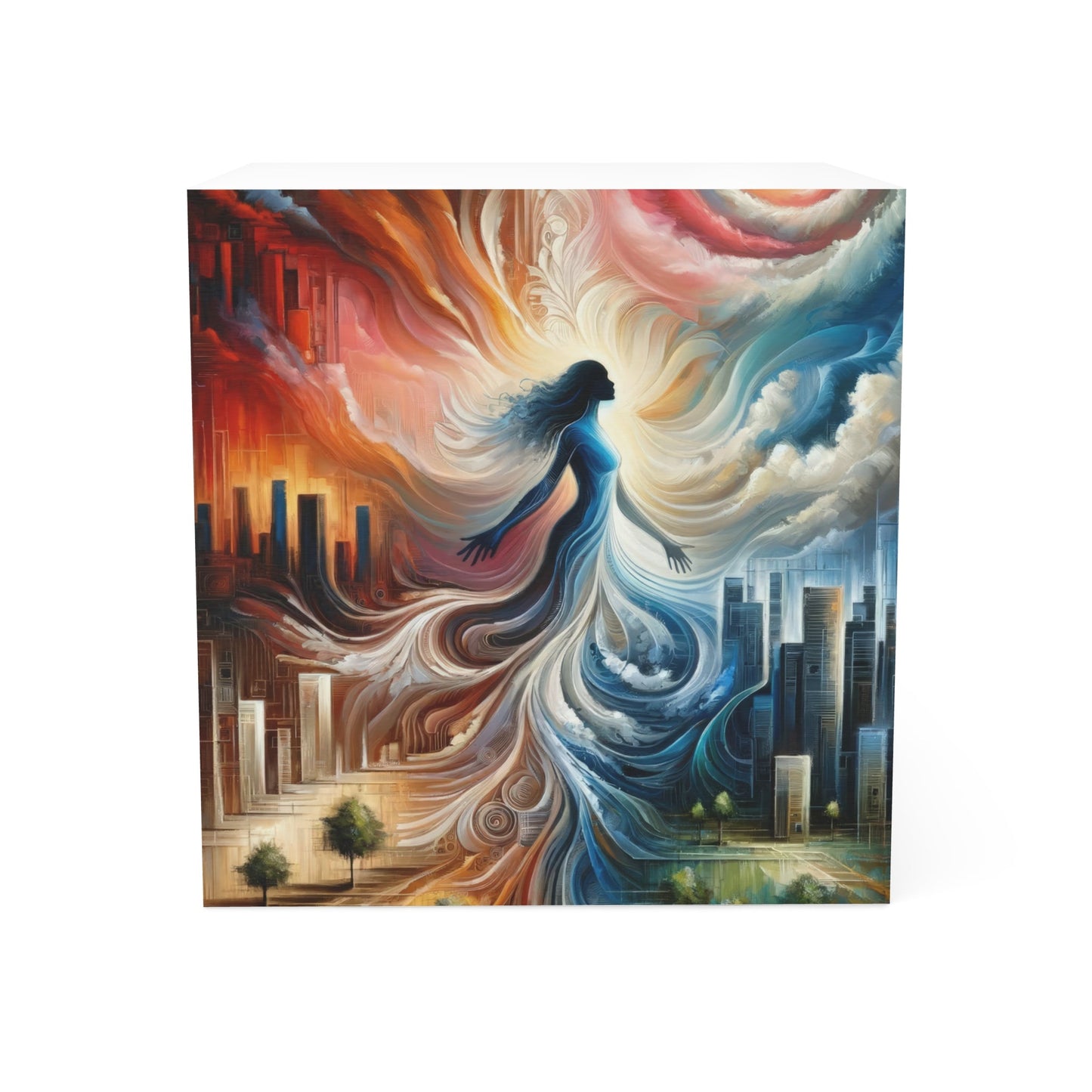Transformative Tachism Emergence Note Cube - ATUH.ART