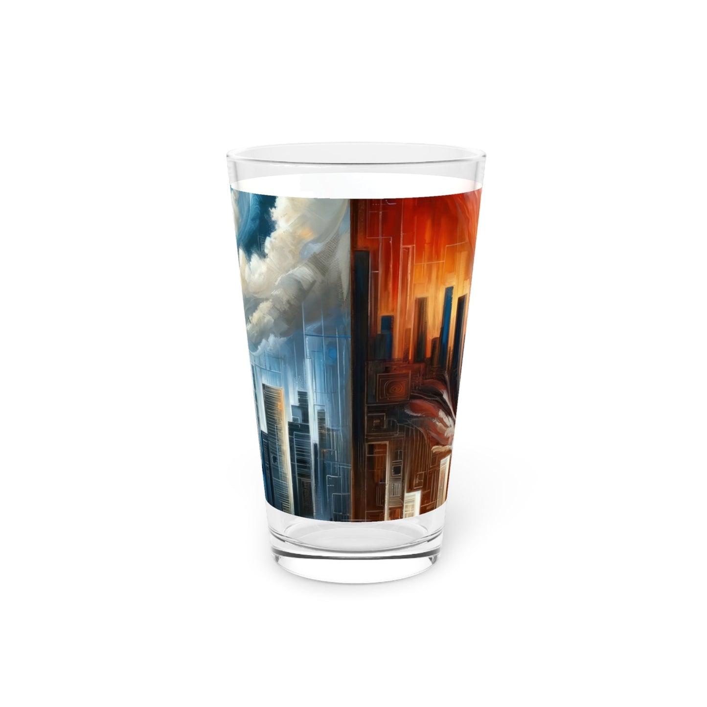 Transformative Tachism Emergence Pint Glass, 16oz - ATUH.ART