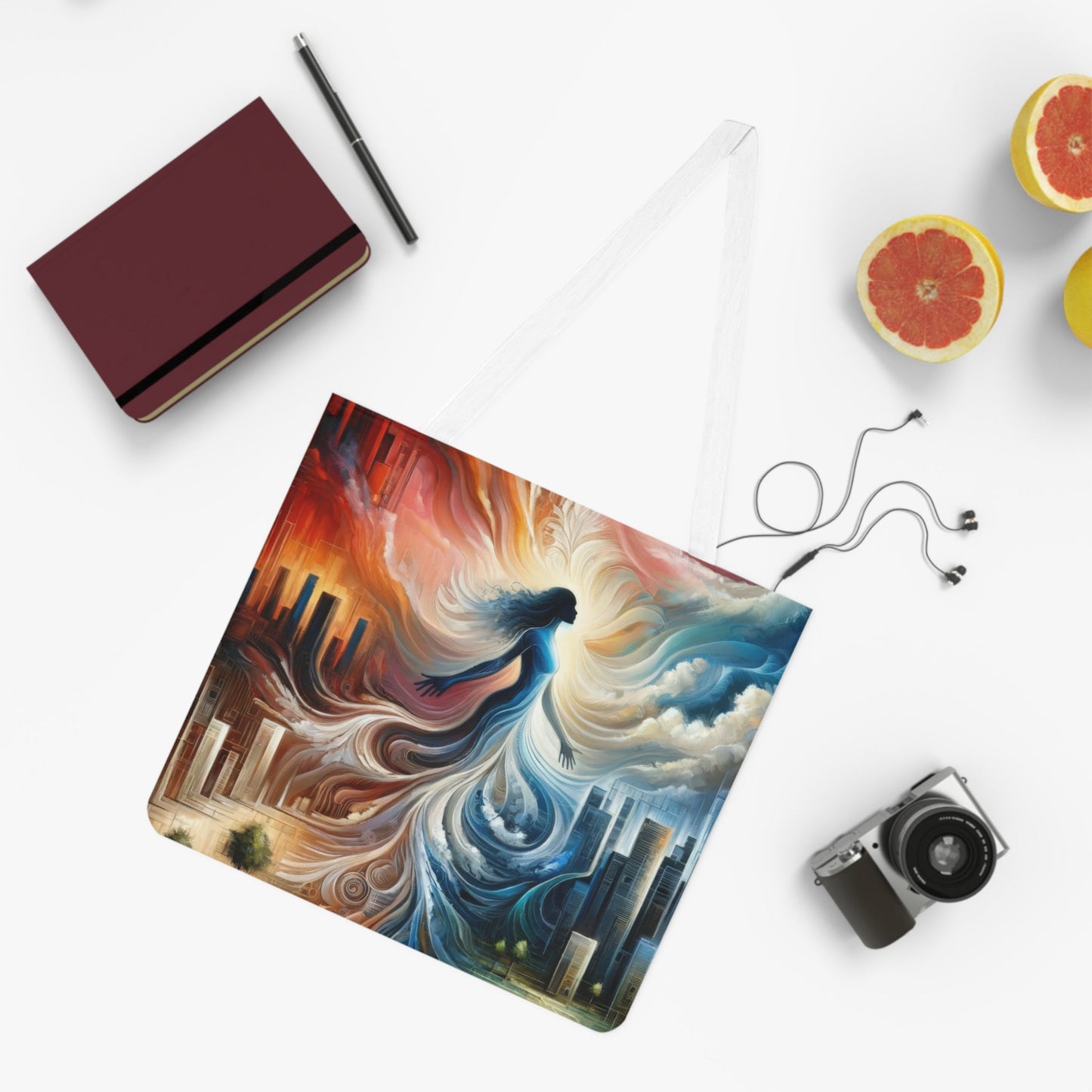 Transformative Tachism Emergence Shoulder Tote Bag (AOP) - ATUH.ART