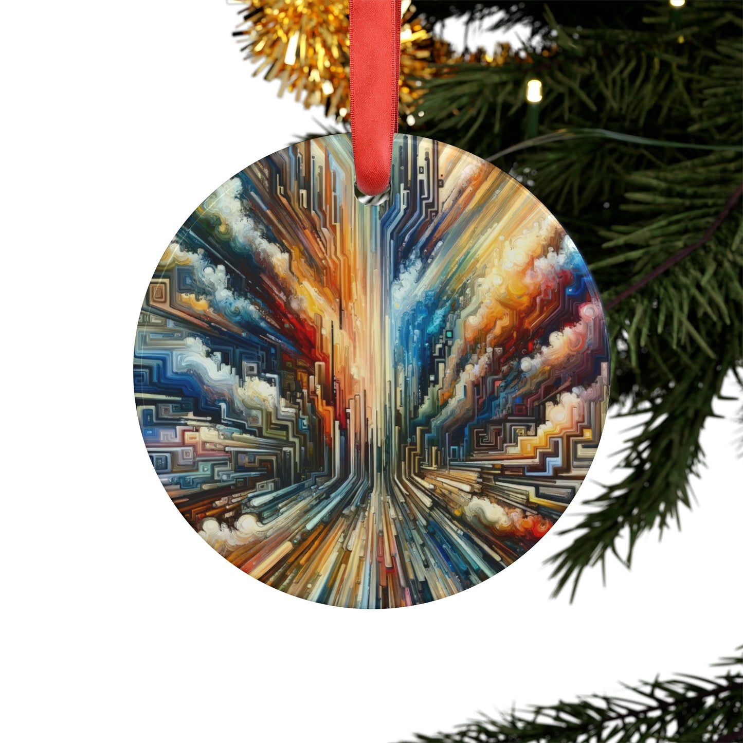 Transformative Tapestry Ascent Acrylic Ornament with Ribbon - ATUH.ART