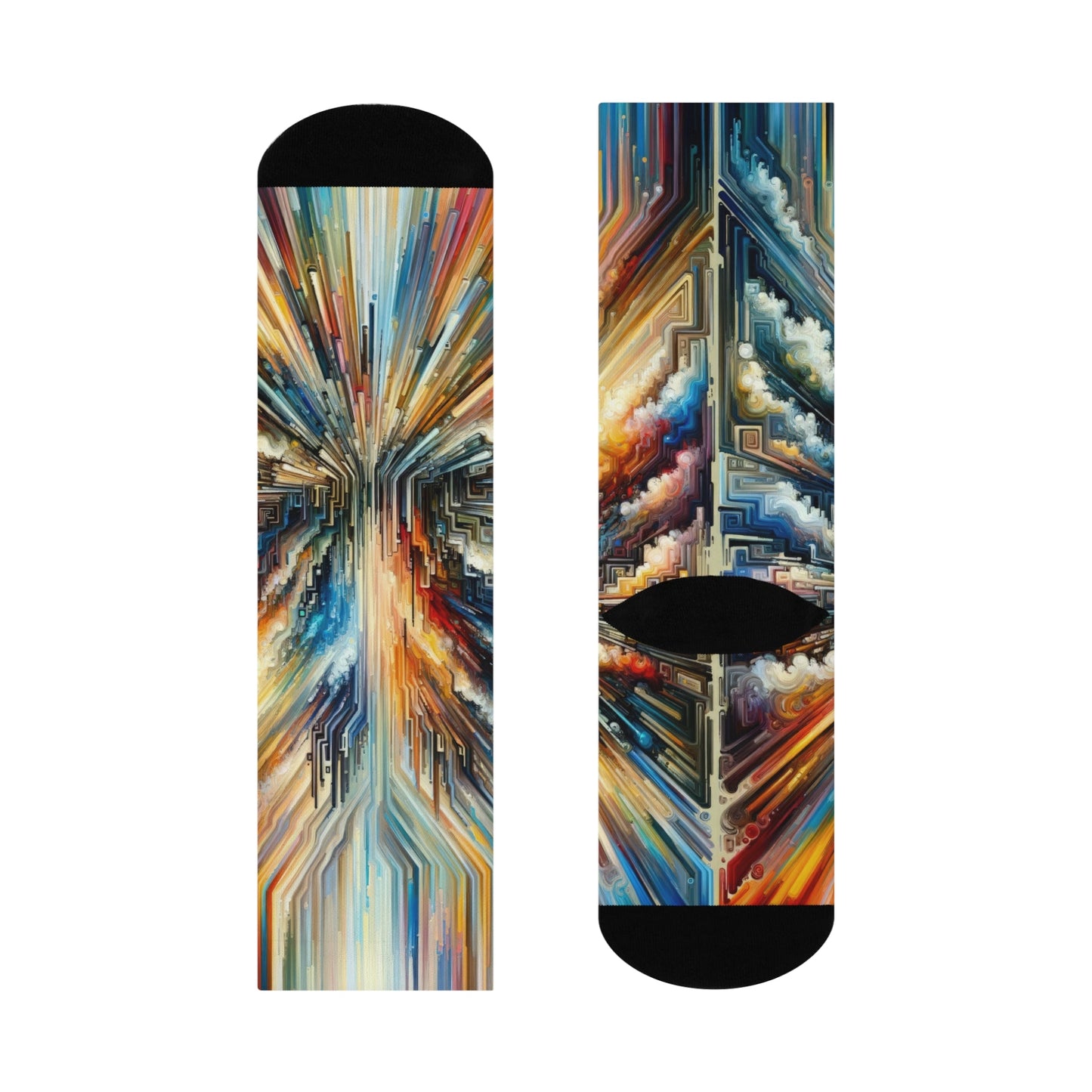 Transformative Tapestry Ascent Cushioned Crew Socks - ATUH.ART