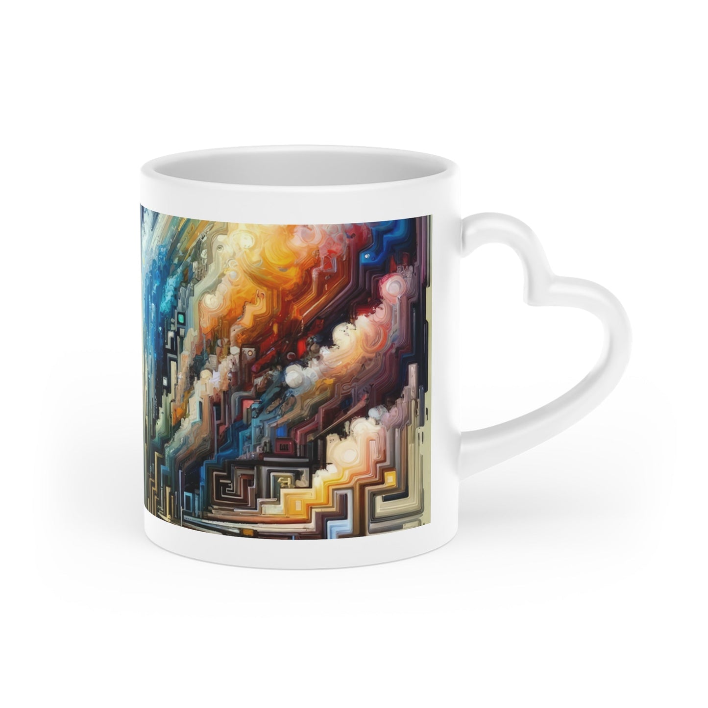 Transformative Tapestry Ascent Heart-Shaped Mug - ATUH.ART