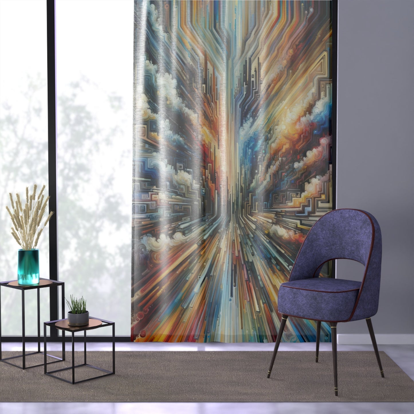 Transformative Tapestry Ascent Window Curtain - ATUH.ART