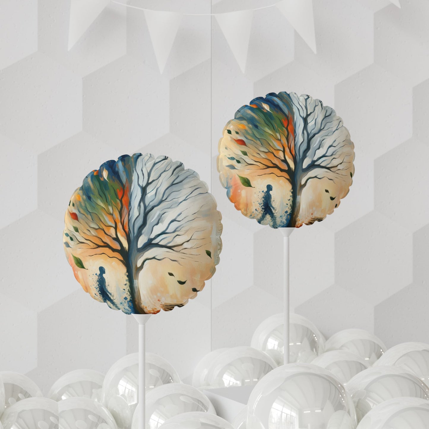 Transient Essence Anchored Balloon (Round and Heart-shaped), 11" - ATUH.ART