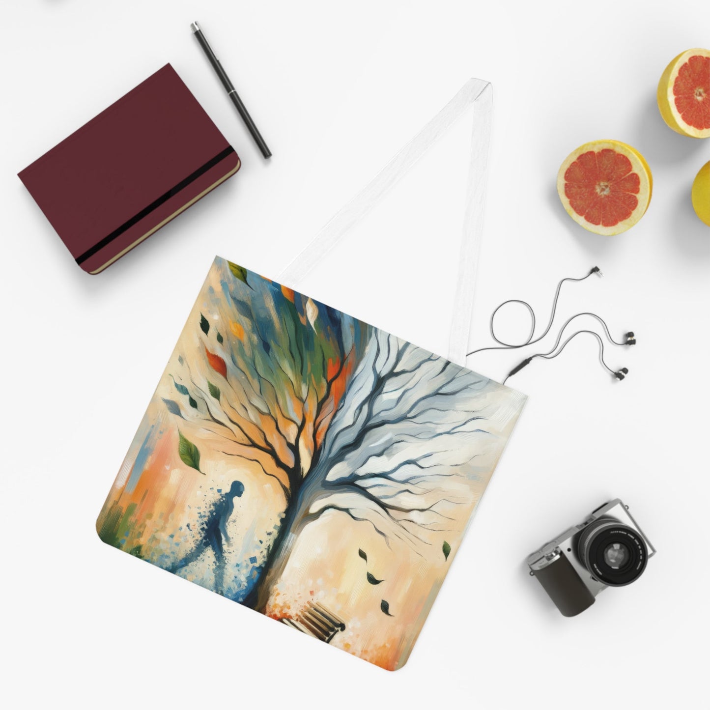 Transient Essence Anchored Shoulder Tote Bag (AOP) - ATUH.ART