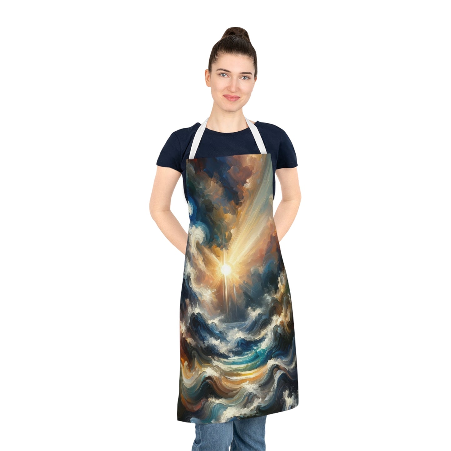 Tumultuous Sea Enlightenment Adult Apron (AOP) - ATUH.ART
