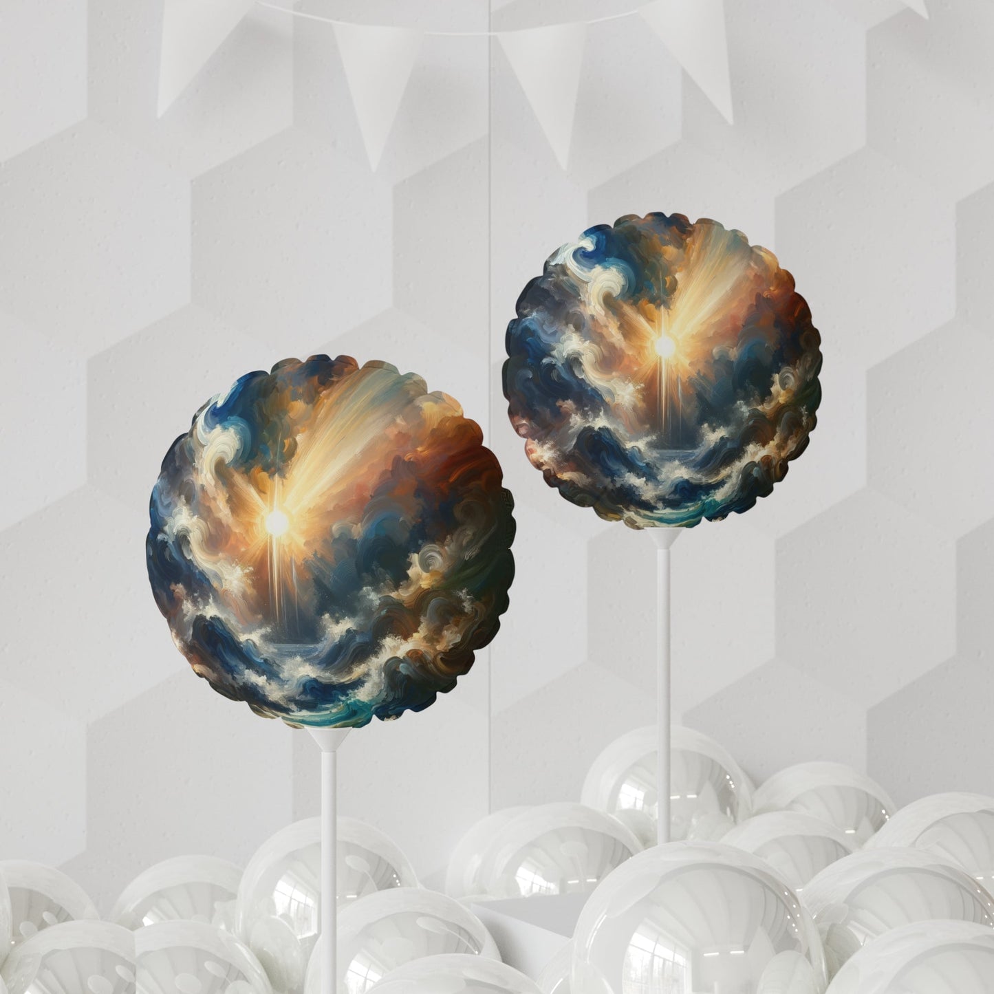 Tumultuous Sea Enlightenment Balloon (Round and Heart-shaped), 11" - ATUH.ART