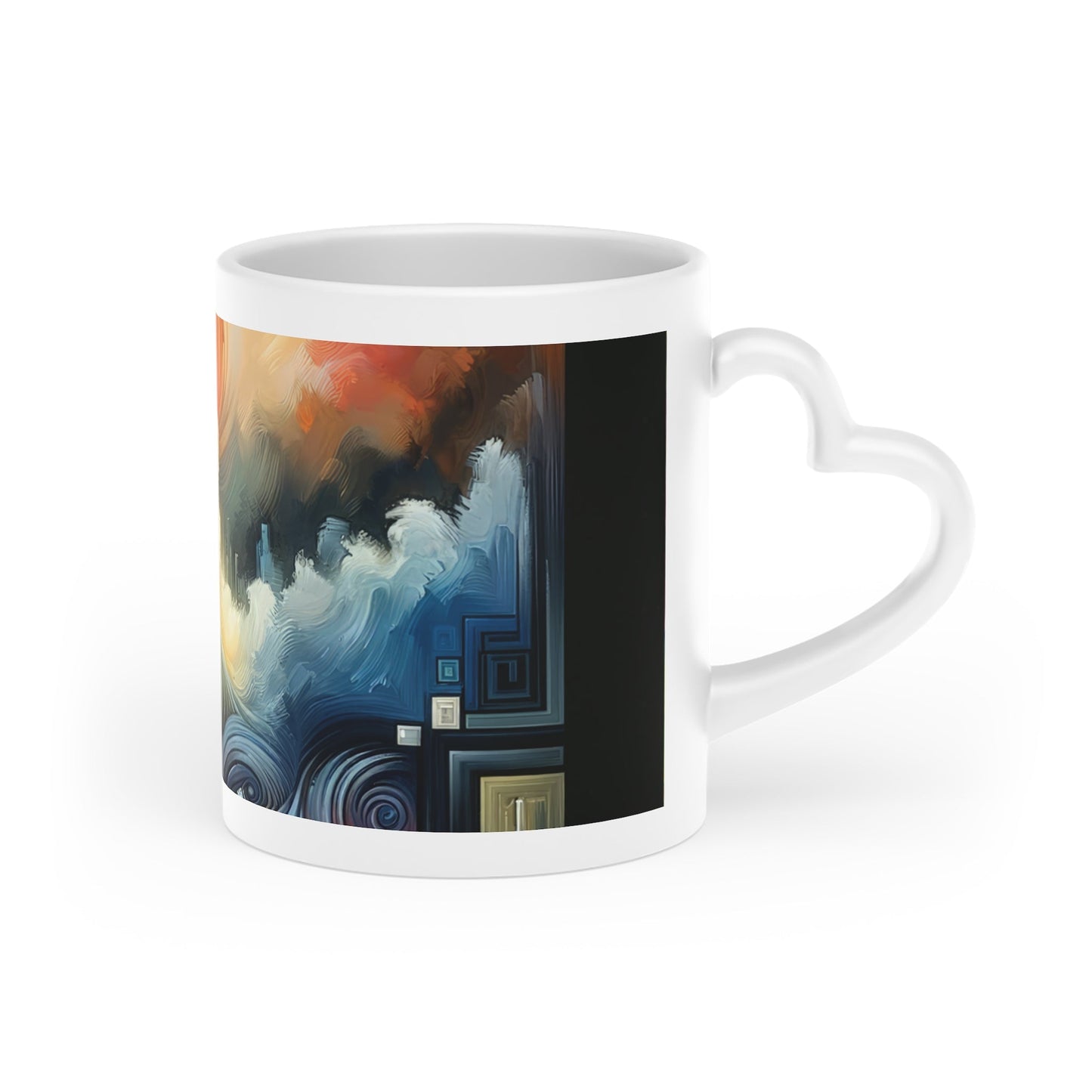Tuning Essence Abstract Heart-Shaped Mug - ATUH.ART