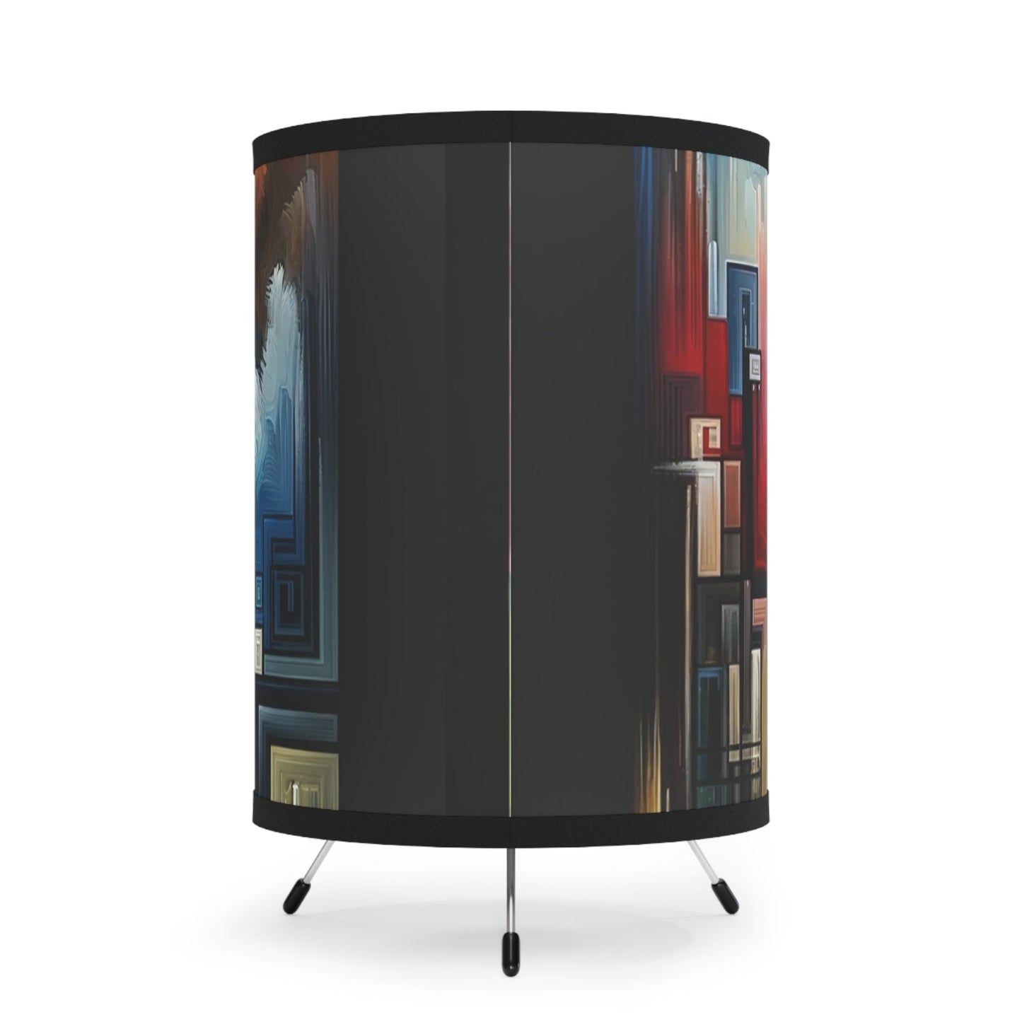 Tuning Essence Abstract Tripod Lamp with High-Res Printed Shade, US\CA plug - ATUH.ART