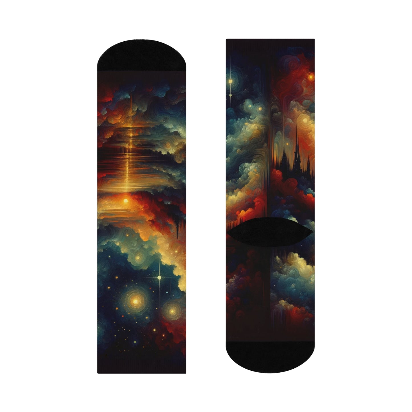 Twilight Velvet Transition Cushioned Crew Socks - ATUH.ART