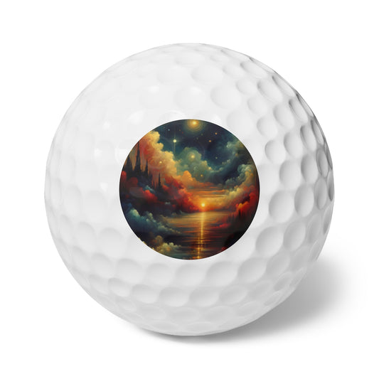 Twilight Velvet Transition Golf Balls, 6pcs - ATUH.ART