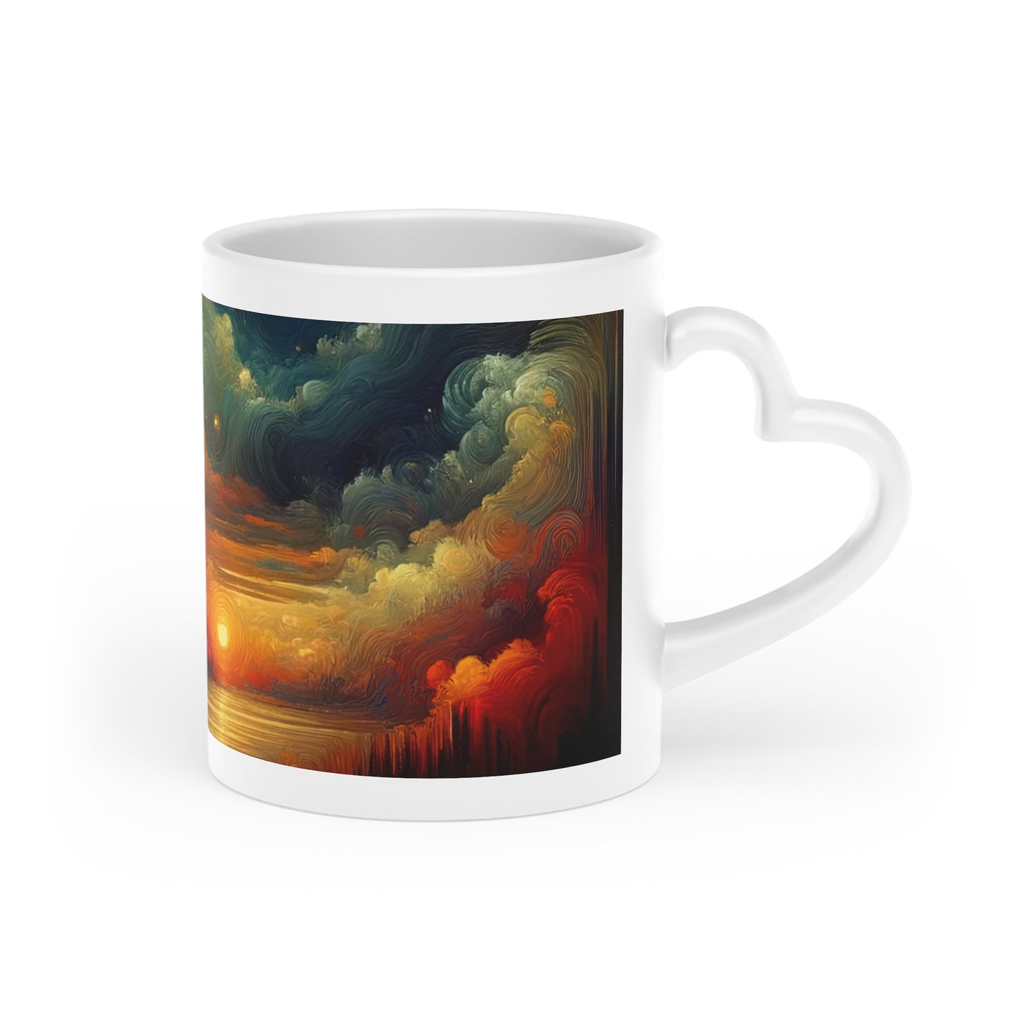 Twilight Velvet Transition Heart-Shaped Mug - ATUH.ART