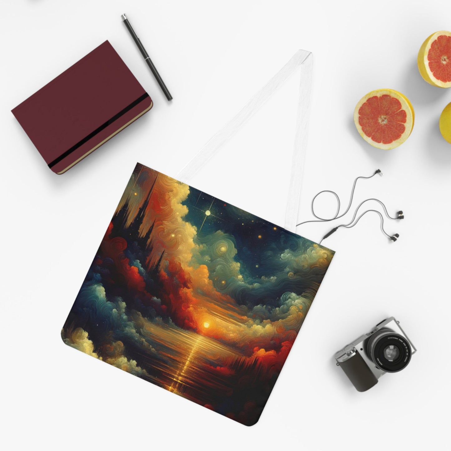 Twilight Velvet Transition Shoulder Tote Bag (AOP) - ATUH.ART