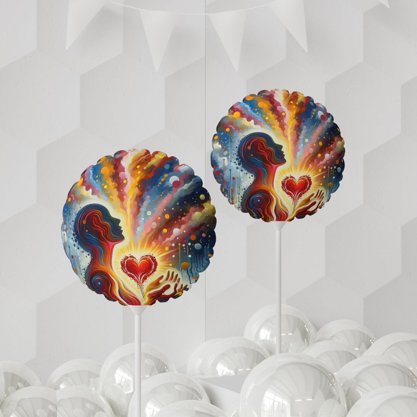 Unified Awakening Heart Balloon (Round and Heart-shaped), 11" - ATUH.ART