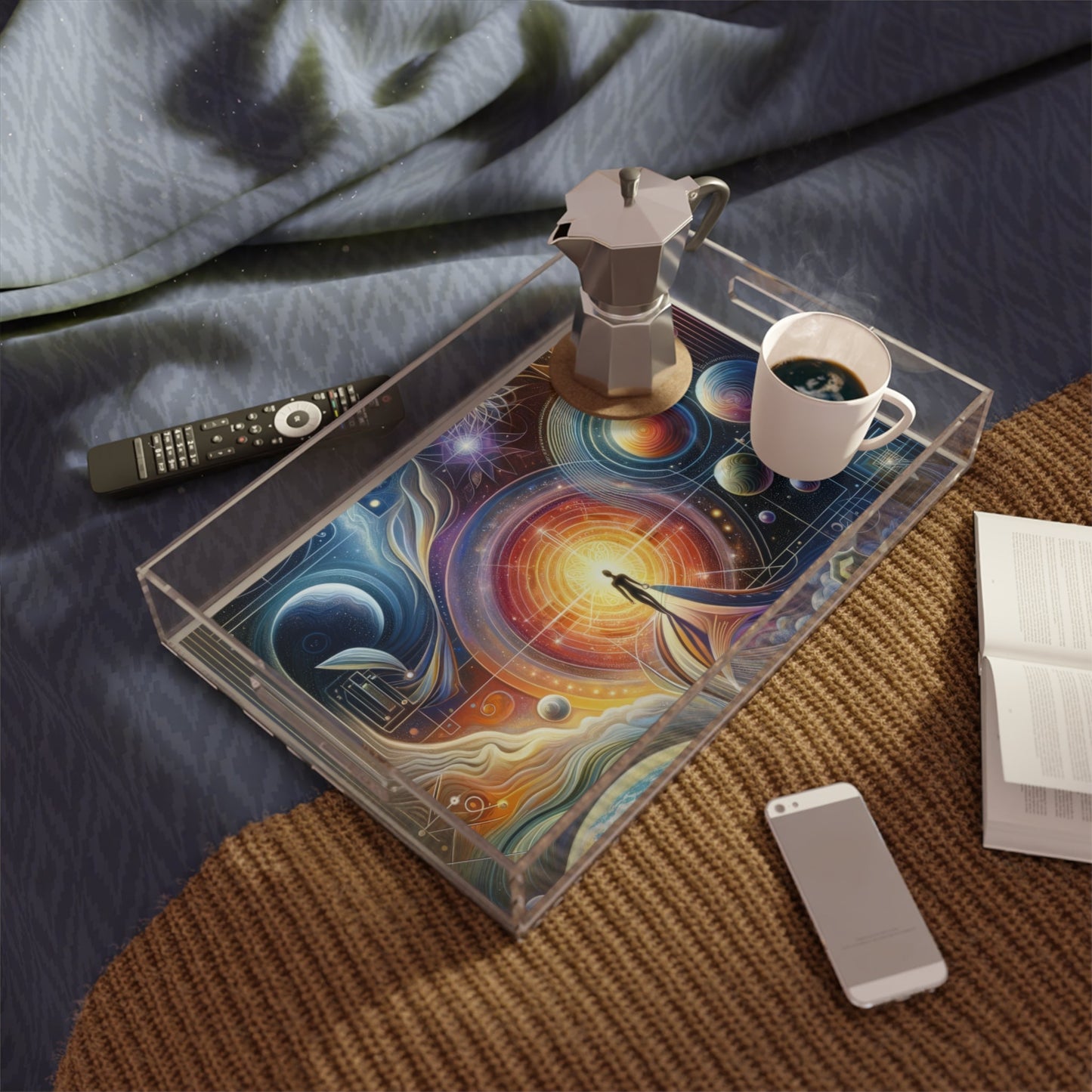 Unified Cosmic Alignment Acrylic Serving Tray - ATUH.ART