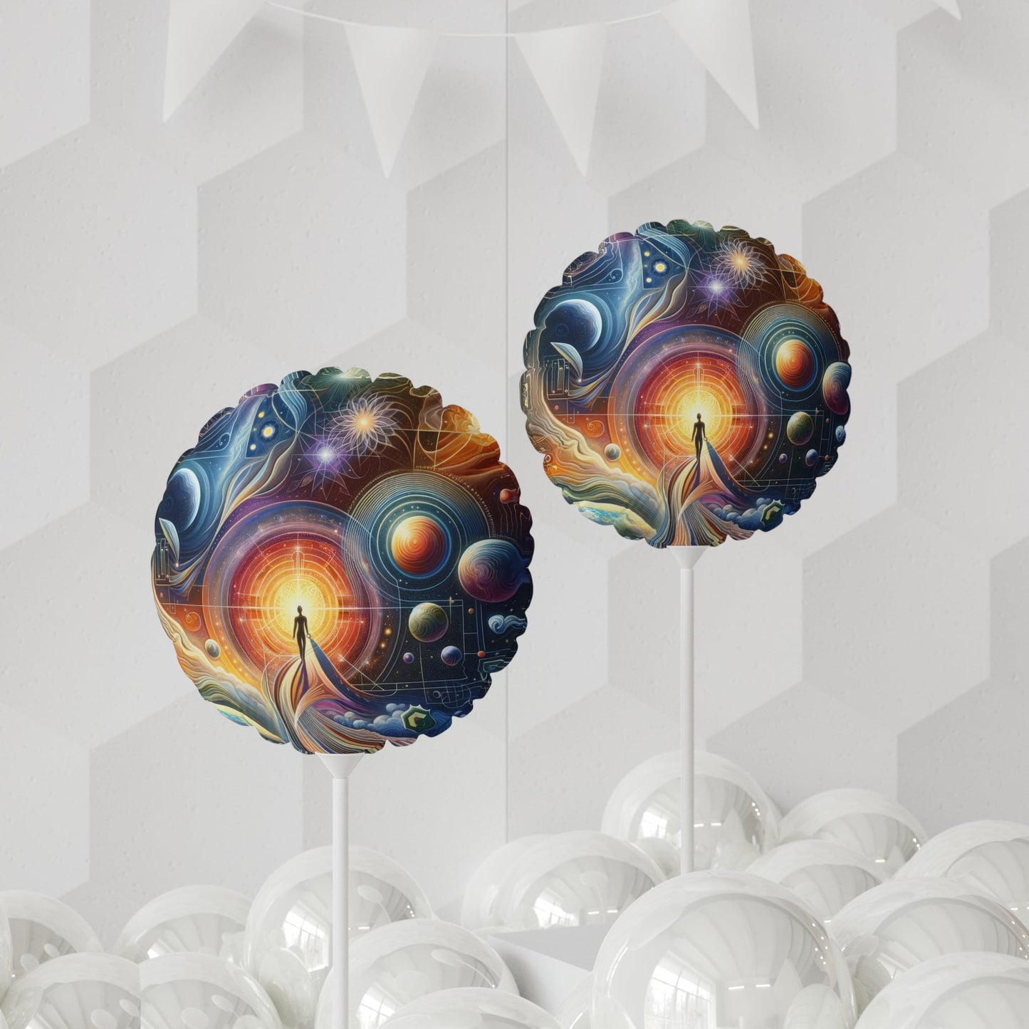 Unified Cosmic Alignment Balloon (Round and Heart-shaped), 11" - ATUH.ART