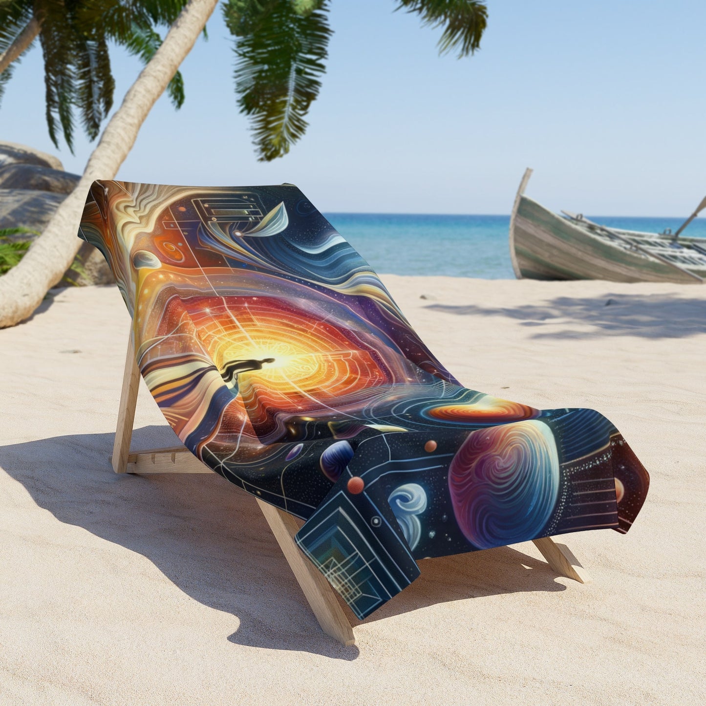 Unified Cosmic Alignment Beach Towel - ATUH.ART