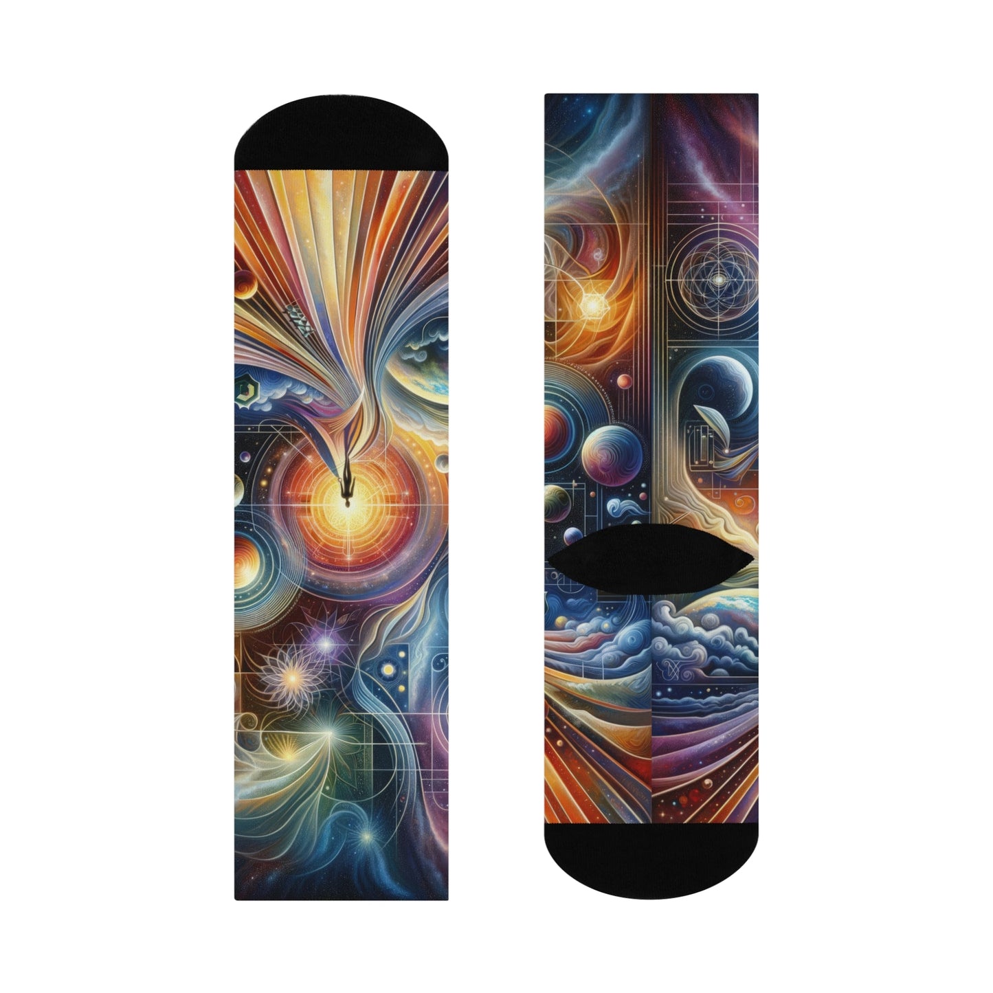 Unified Cosmic Alignment Cushioned Crew Socks - ATUH.ART