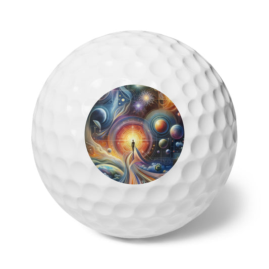 Unified Cosmic Alignment Golf Balls, 6pcs - ATUH.ART
