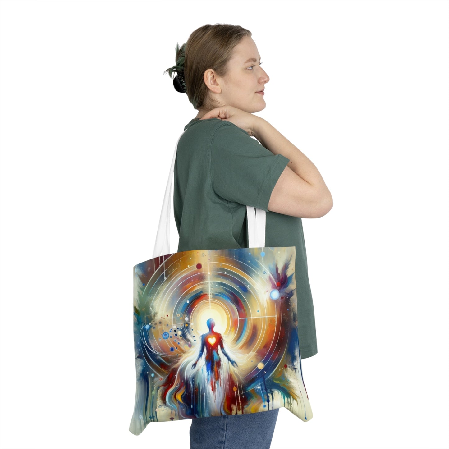 Unified Heart Awakening Shoulder Tote Bag (AOP) - ATUH.ART
