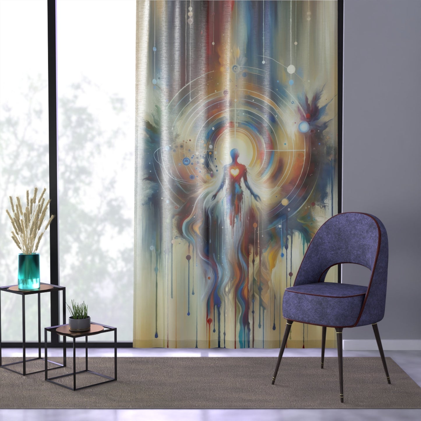 Unified Heart Awakening Window Curtain - ATUH.ART