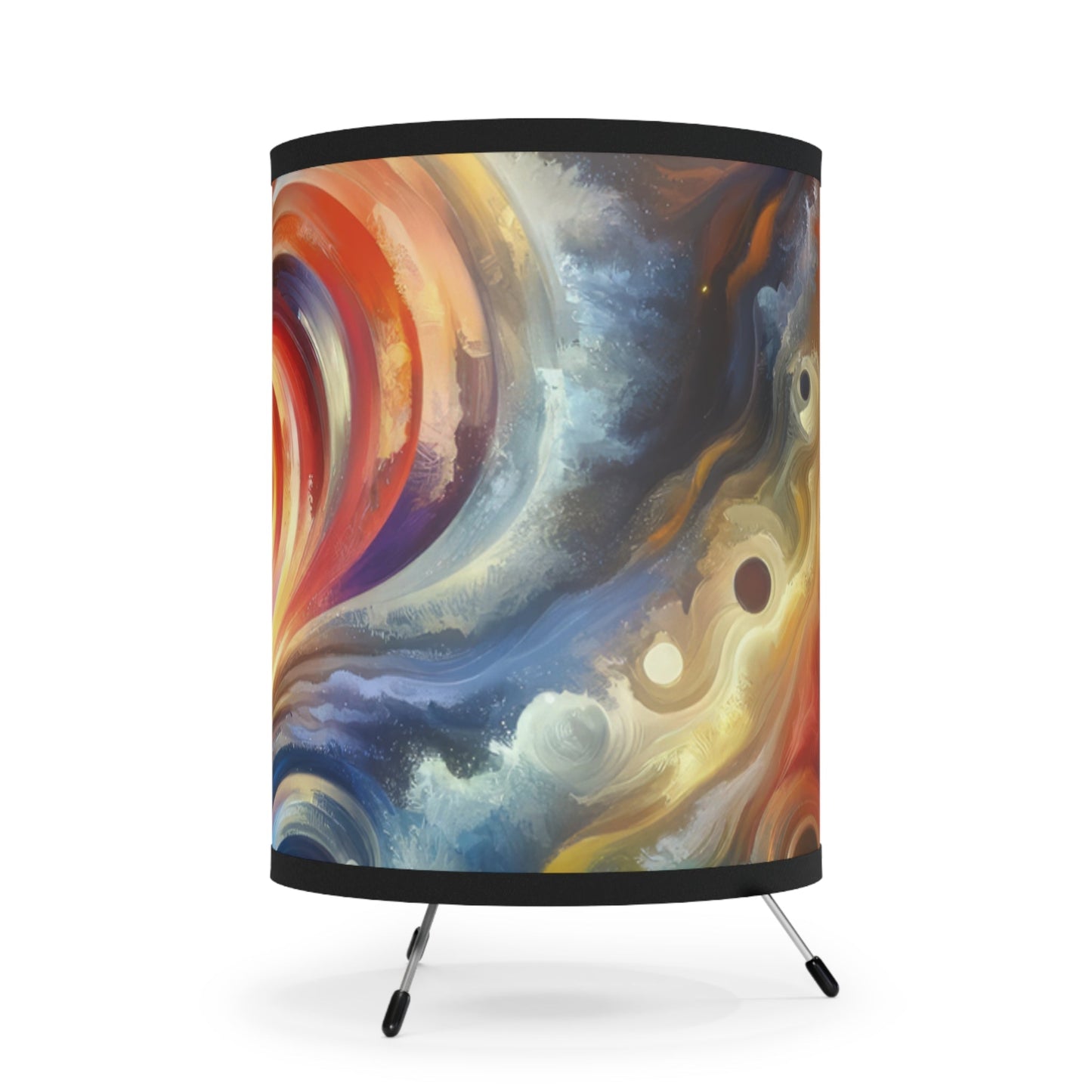 Unified Heart Journey Tripod Lamp with High-Res Printed Shade, US\CA plug - ATUH.ART