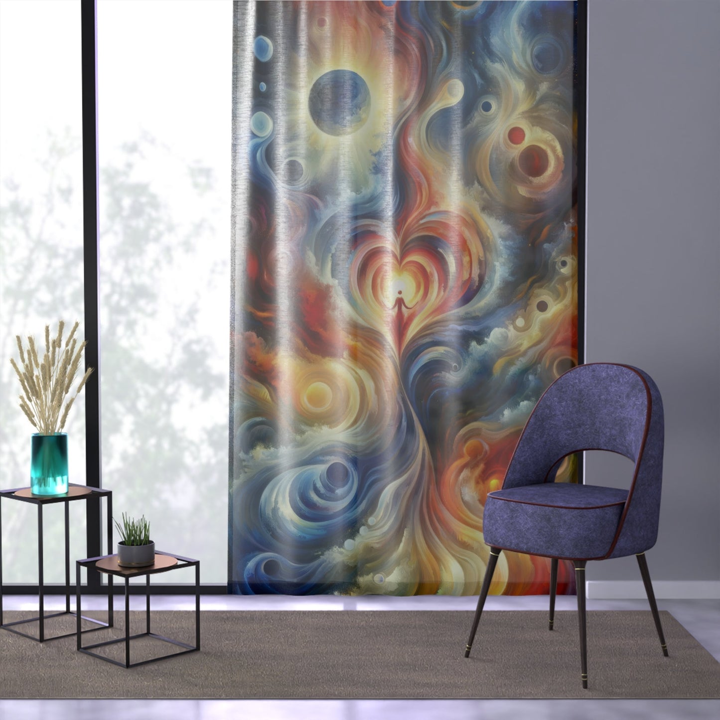 Unified Heart Journey Window Curtain - ATUH.ART