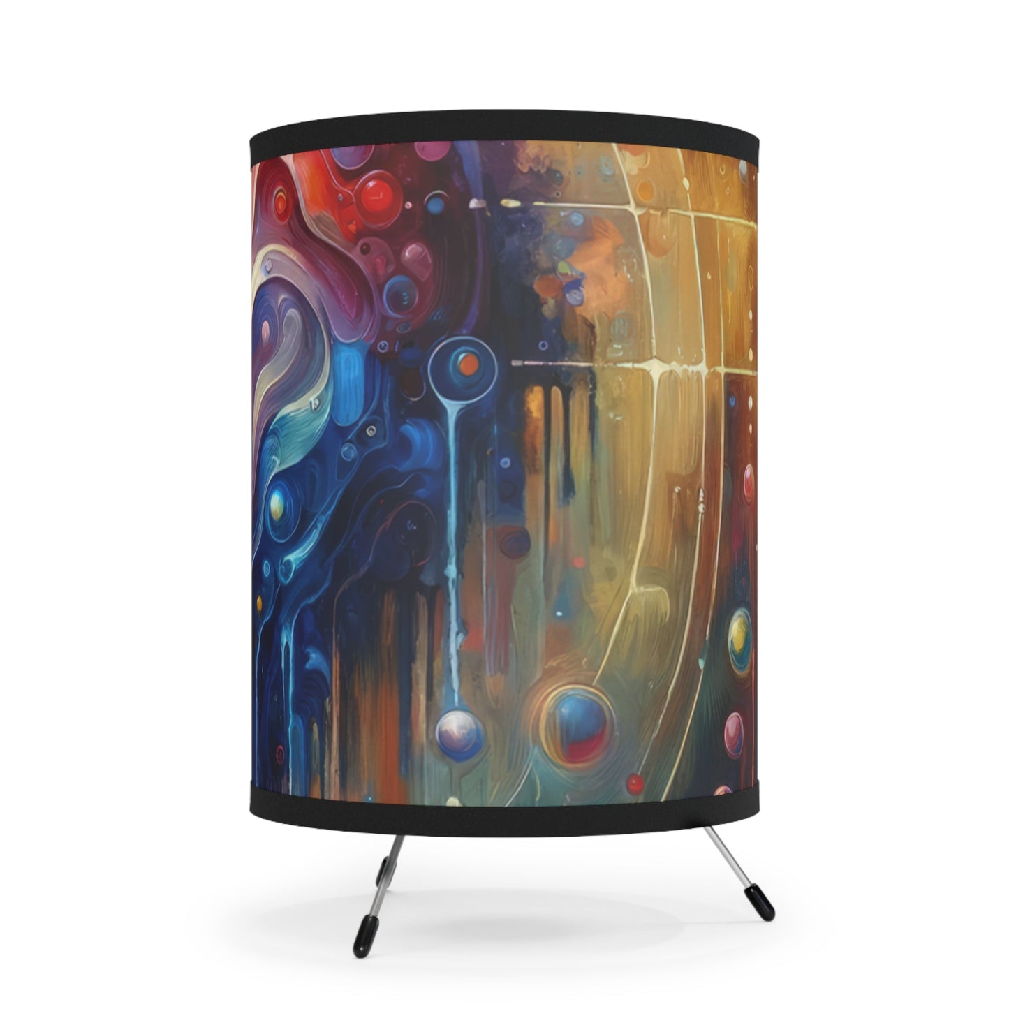 Unified Heart Reflections Tripod Lamp with High-Res Printed Shade, US\CA plug - ATUH.ART