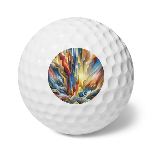 Unity Abstract Vibrancy Golf Balls, 6pcs - ATUH.ART