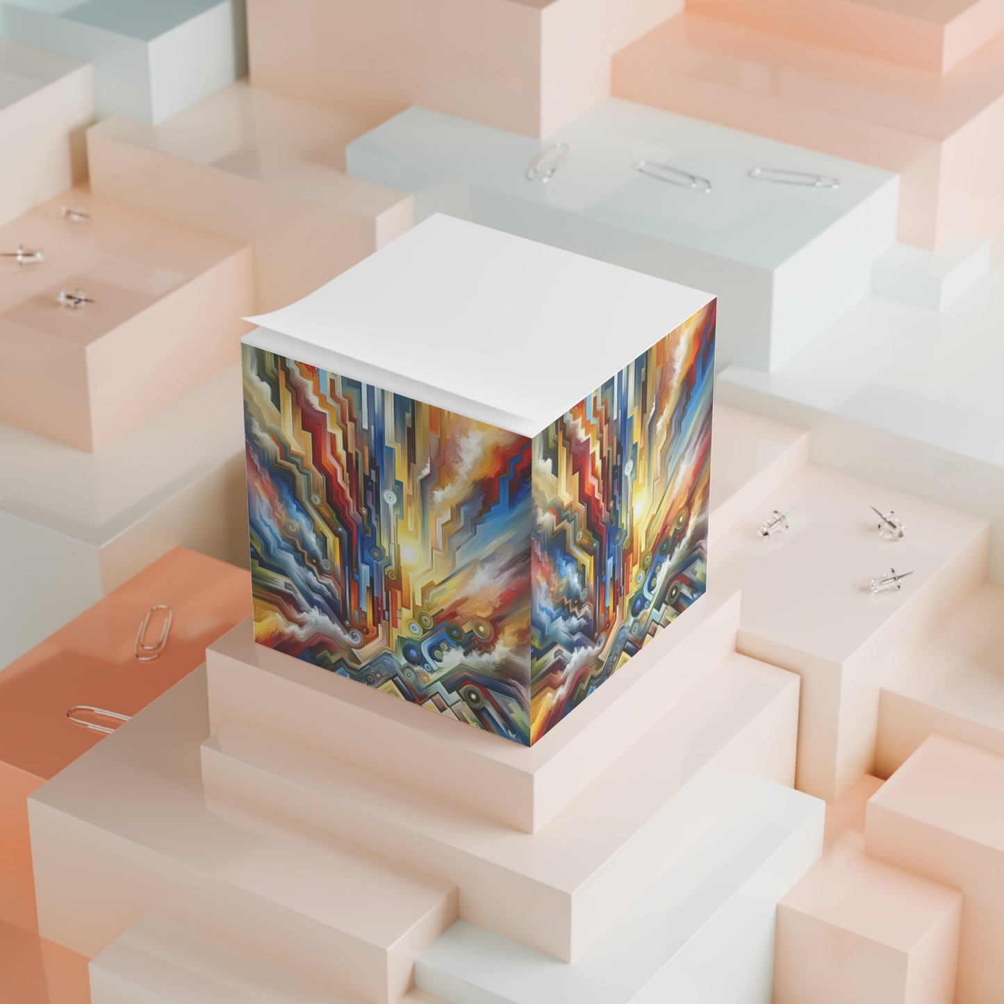 Unity Abstract Vibrancy Note Cube - ATUH.ART