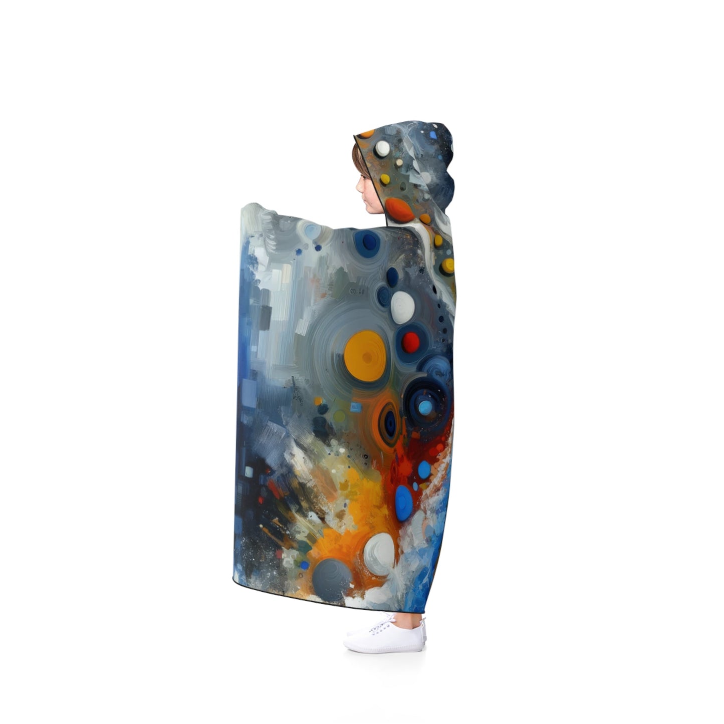 Unity Duality Abstraction Hooded Blanket - ATUH.ART