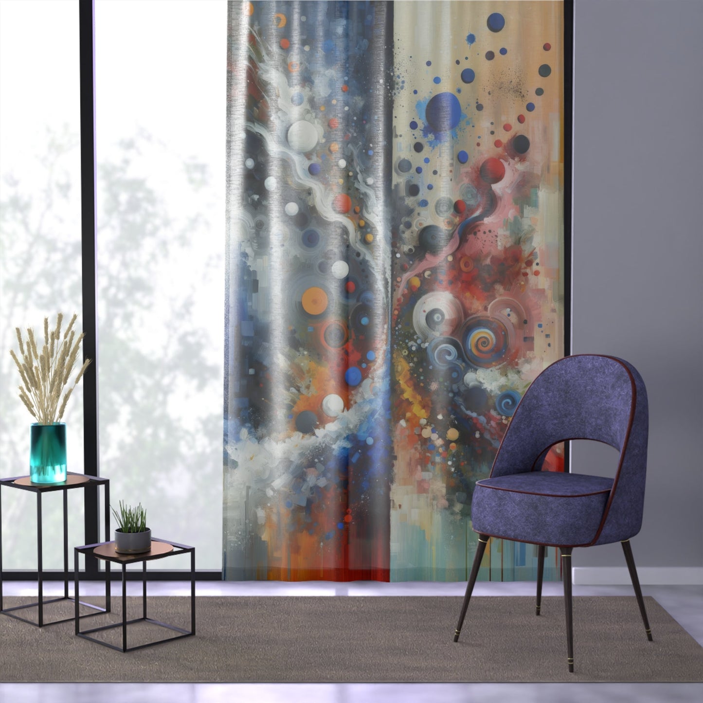 Unity Duality Abstraction Window Curtain - ATUH.ART