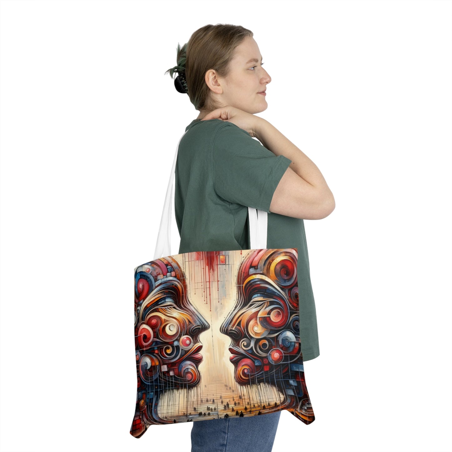 Unity Heartfelt Communication Shoulder Tote Bag (AOP) - ATUH.ART