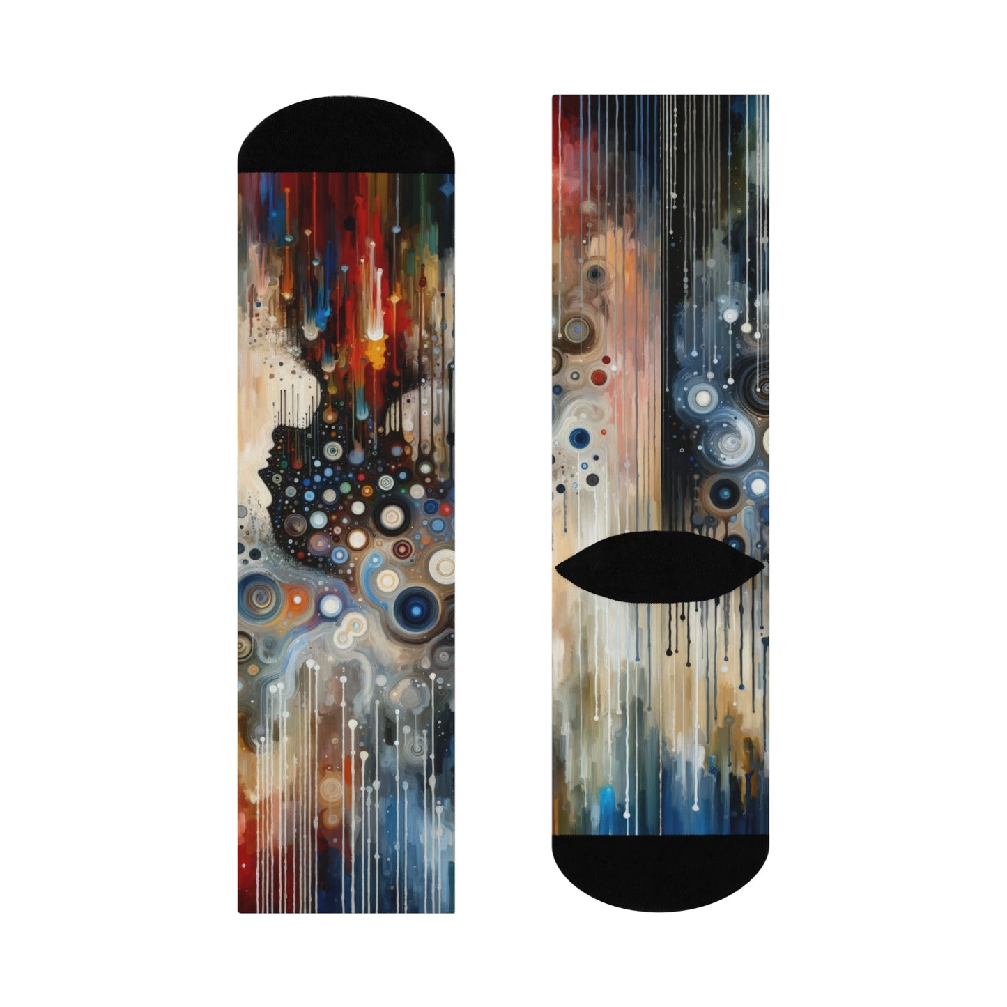 Universal Personal Tachism Cushioned Crew Socks - ATUH.ART