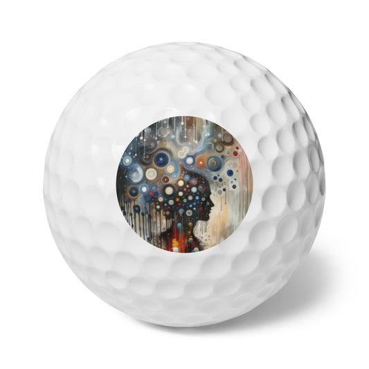 Universal Personal Tachism Golf Balls, 6pcs - ATUH.ART