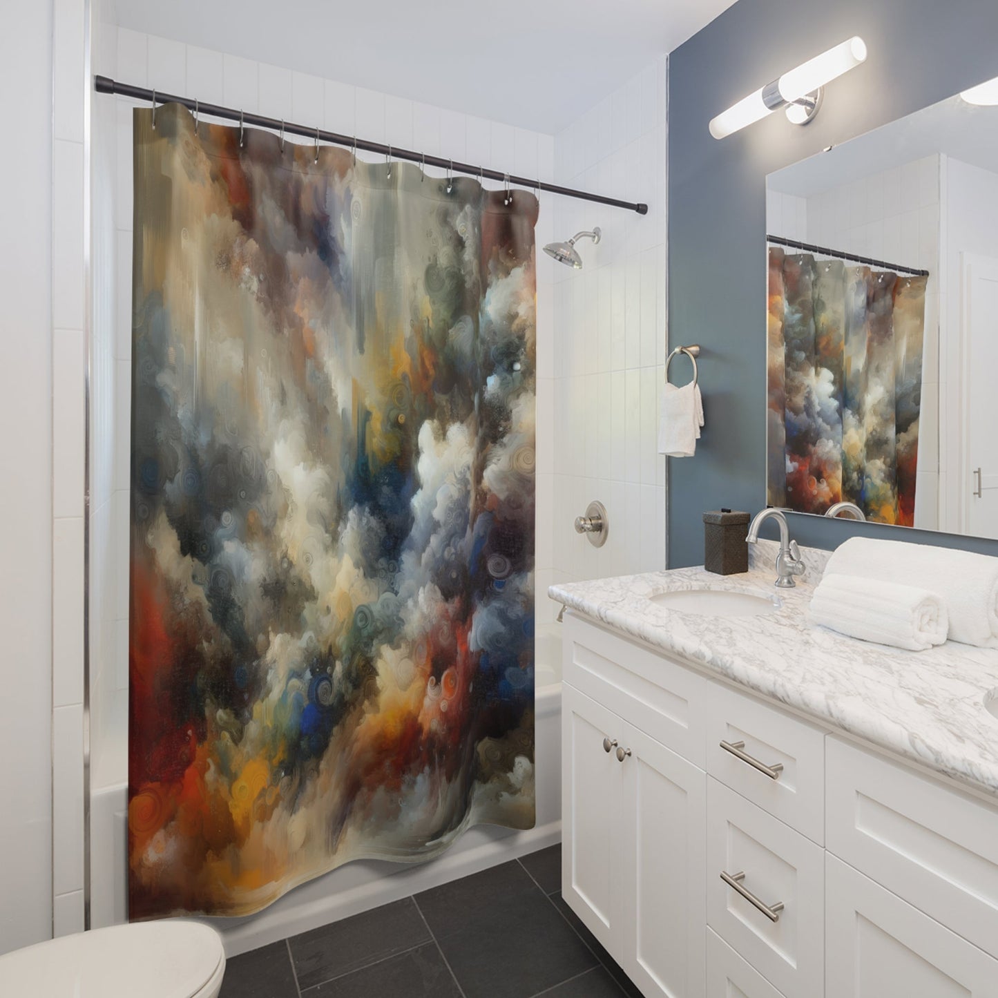 Unspoken Symphony Ethereal Shower Curtains - ATUH.ART