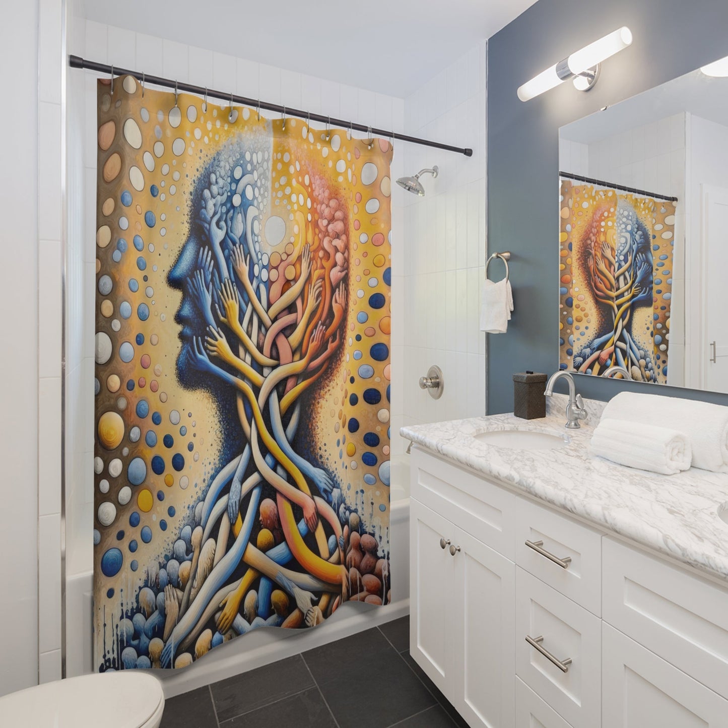 Unveiling Inner Essence Shower Curtains - ATUH.ART