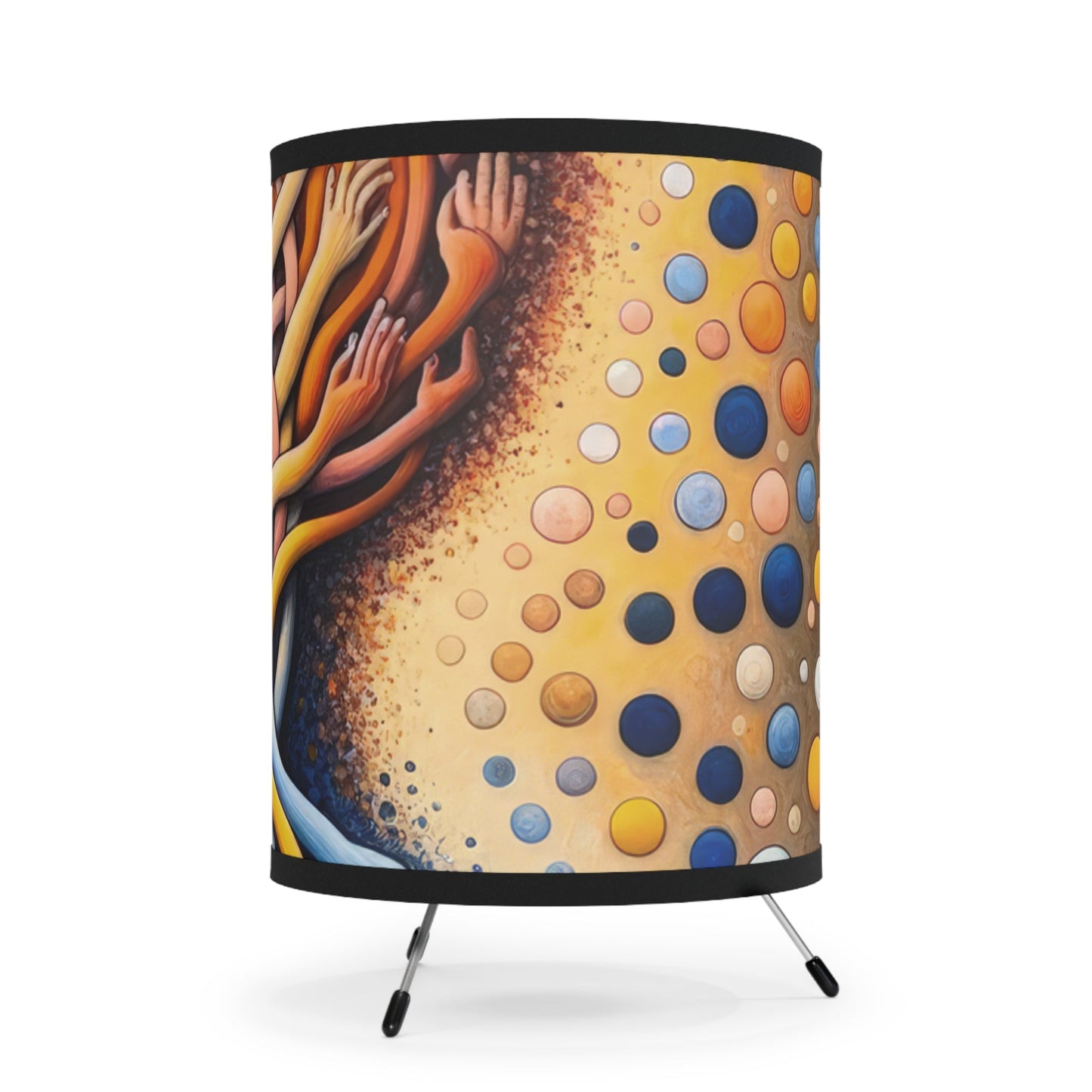 Unveiling Inner Essence Tripod Lamp with High-Res Printed Shade, US\CA plug - ATUH.ART