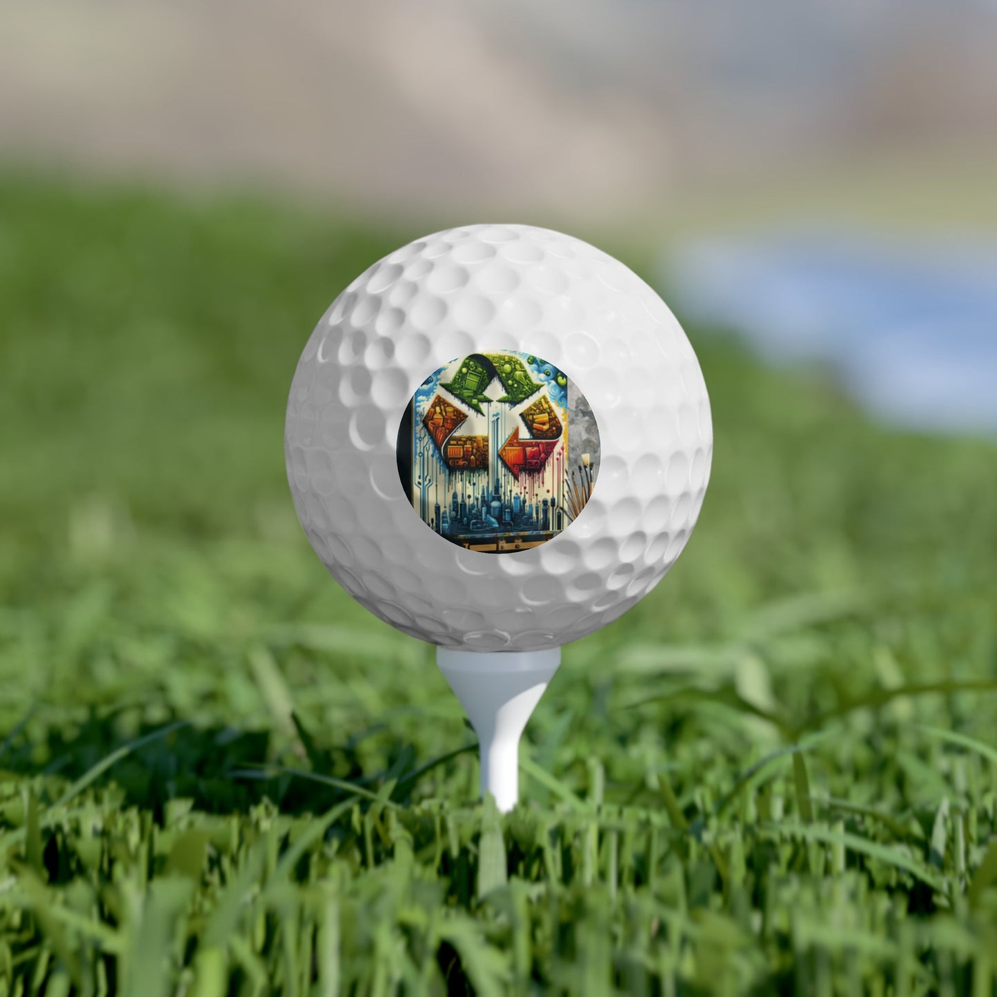 Upcycling Lifecycle Artistry Golf Balls, 6pcs - ATUH.ART