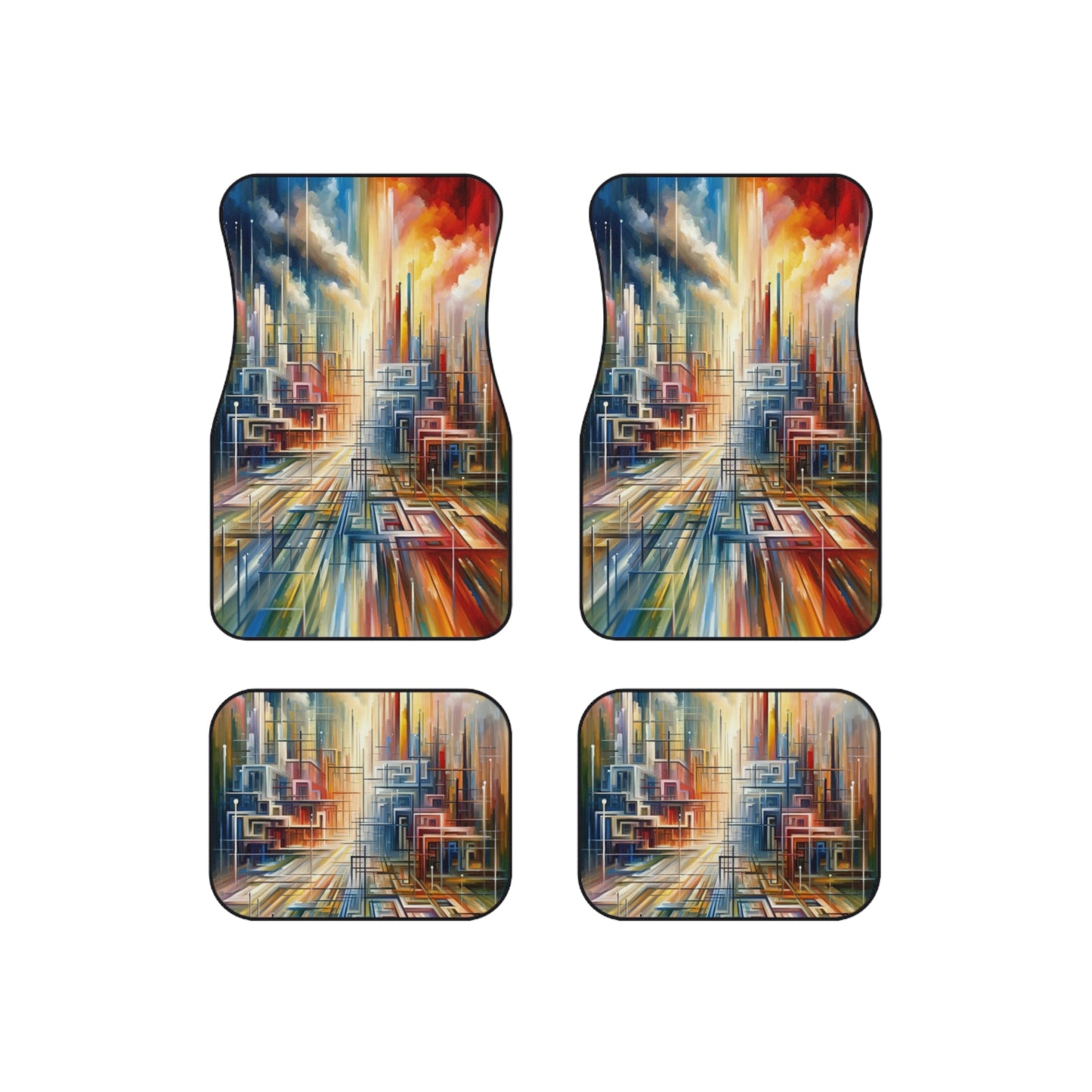 Urban Flow Interconnectedness Car Mats (Set of 4) - ATUH.ART