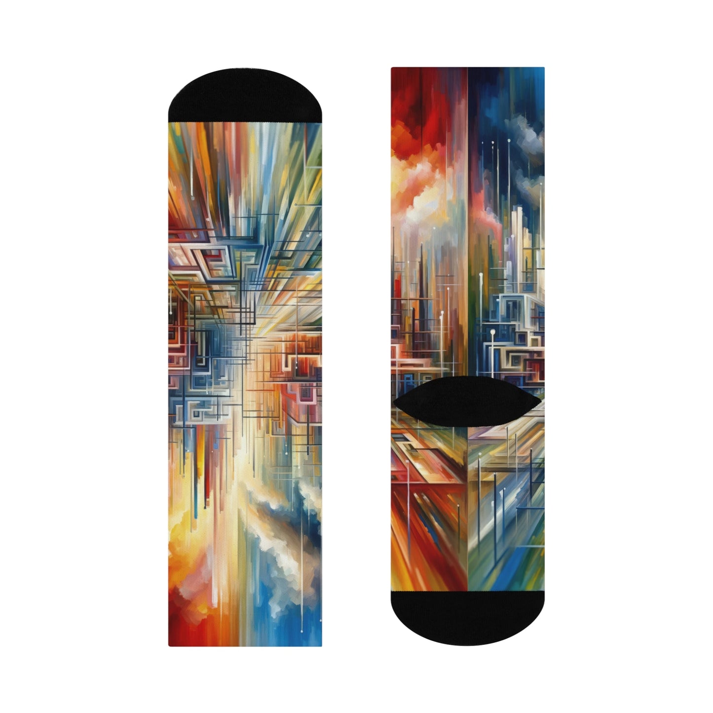 Urban Flow Interconnectedness Cushioned Crew Socks - ATUH.ART