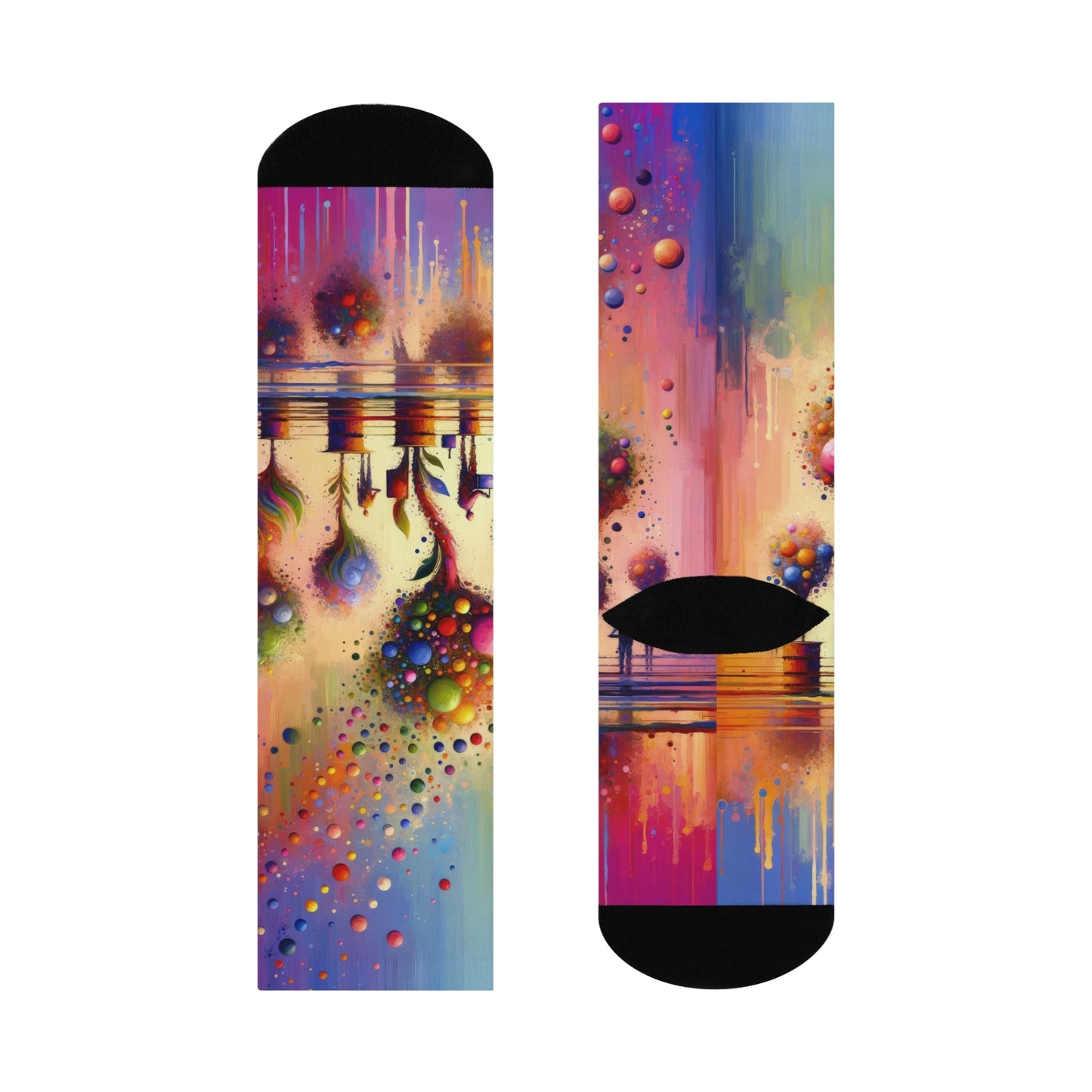 Vibrant Digital Arboriculture Cushioned Crew Socks - ATUH.ART